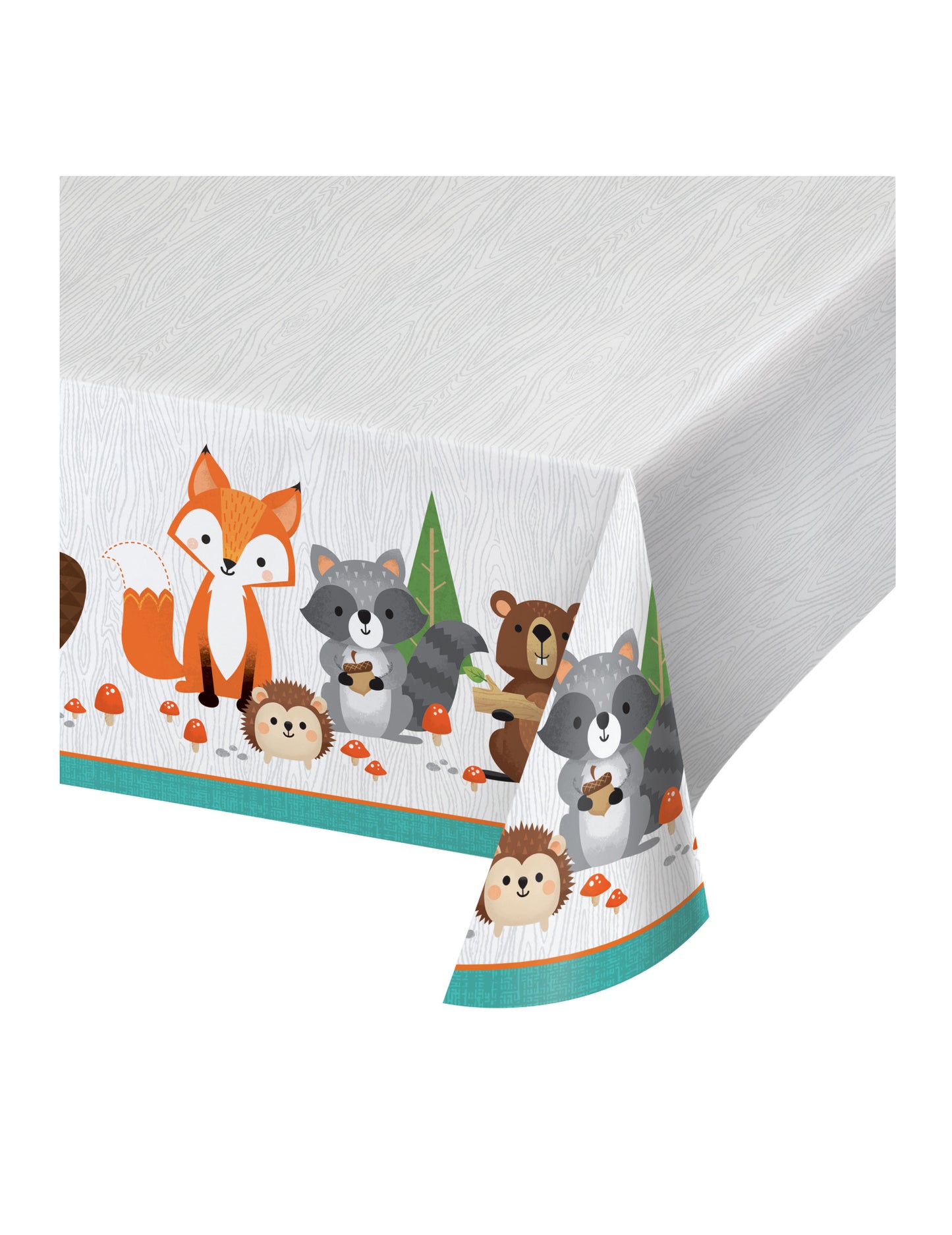 Erdei állatok műanyag terítő 137 x 259 cm születésnapra