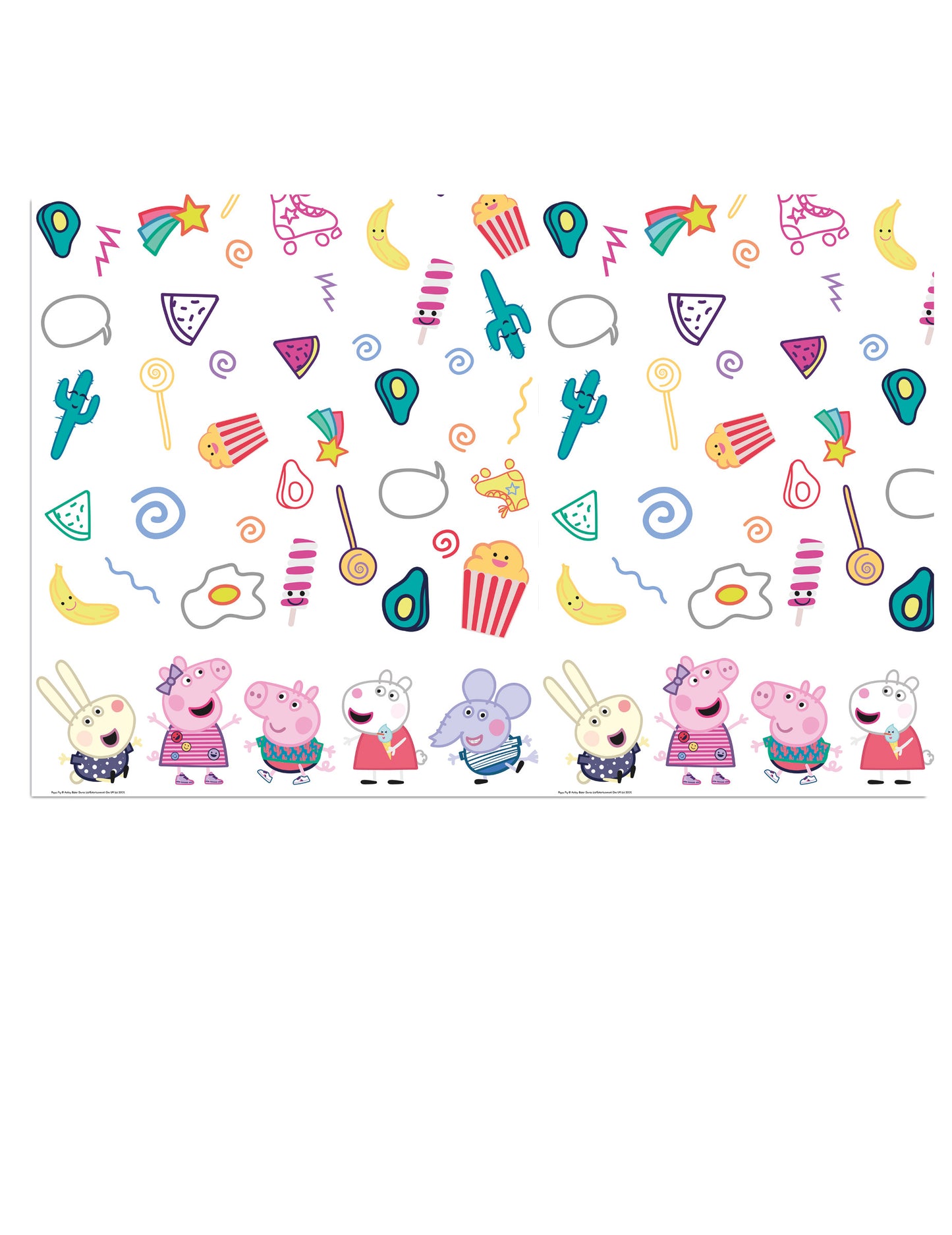 Nappe en plastique Peppa Pig pour enfant multicolore avec motifs festifs