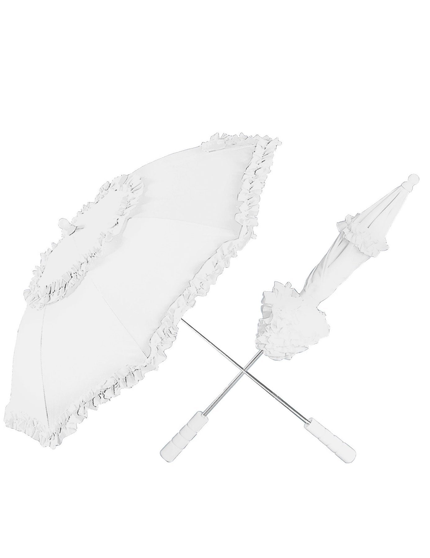 Fehér női fodros ernyő