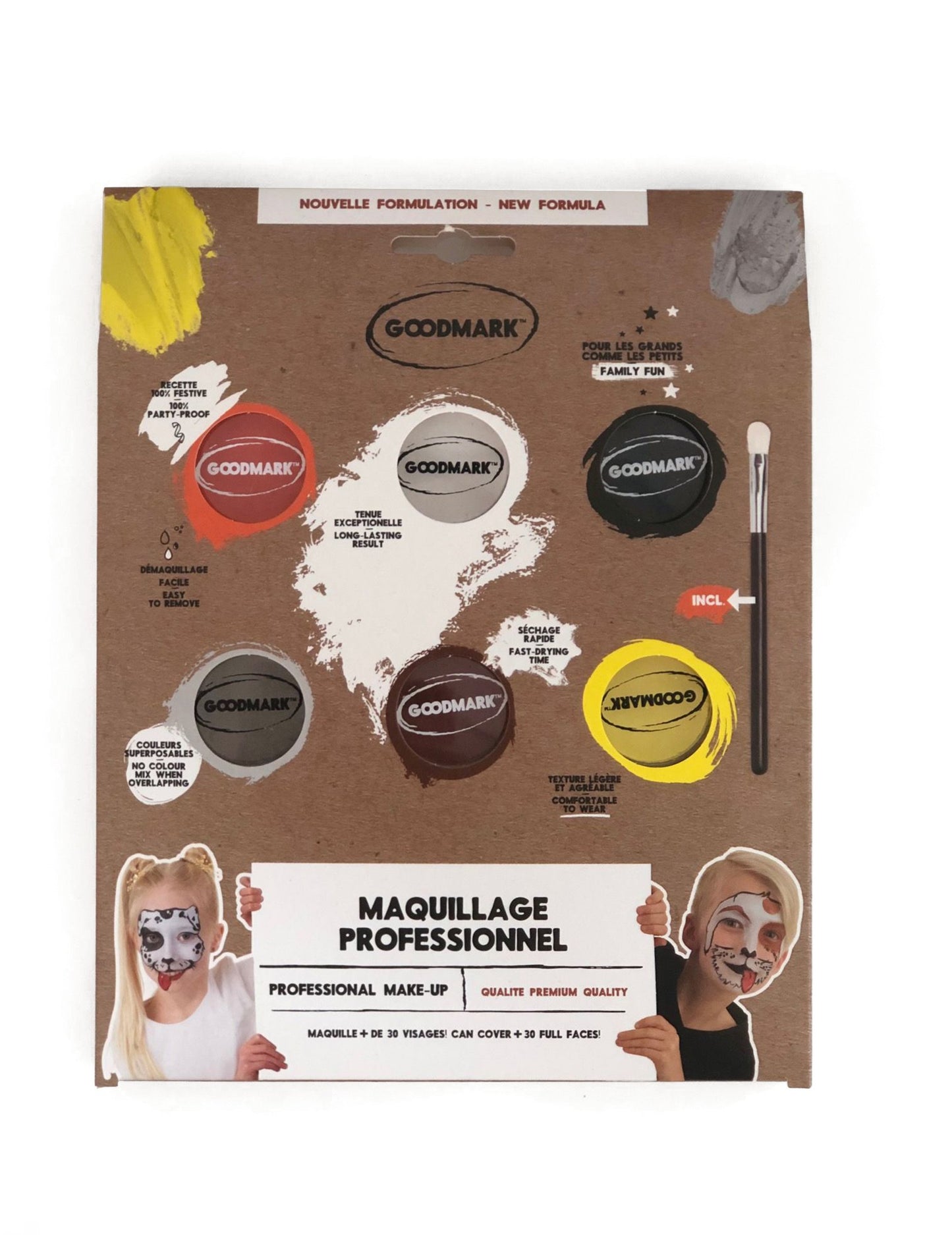 Víz smink paletta állati témájú 6 x 4g