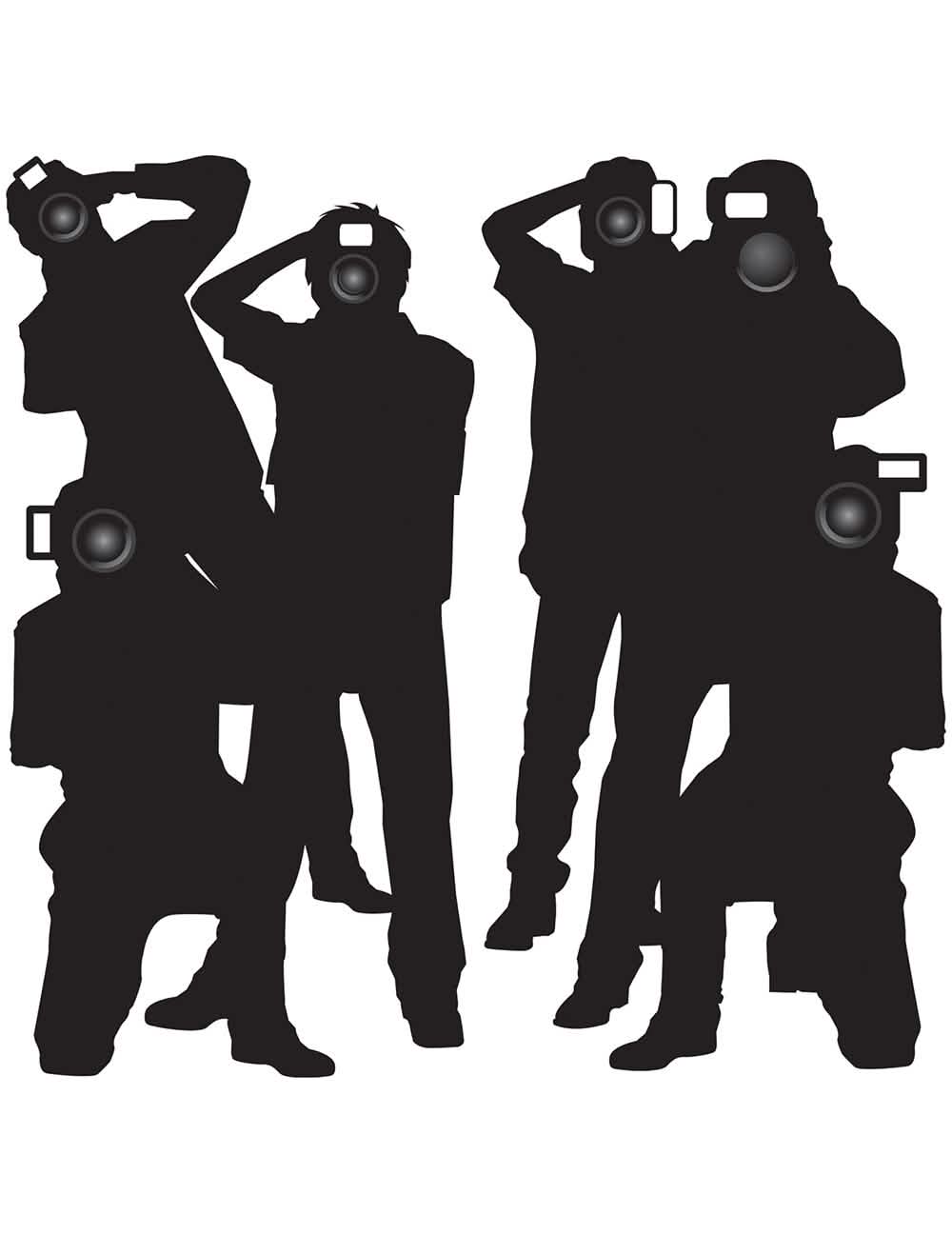 Fekete Paparazzi fali dekorációk, sziluettek