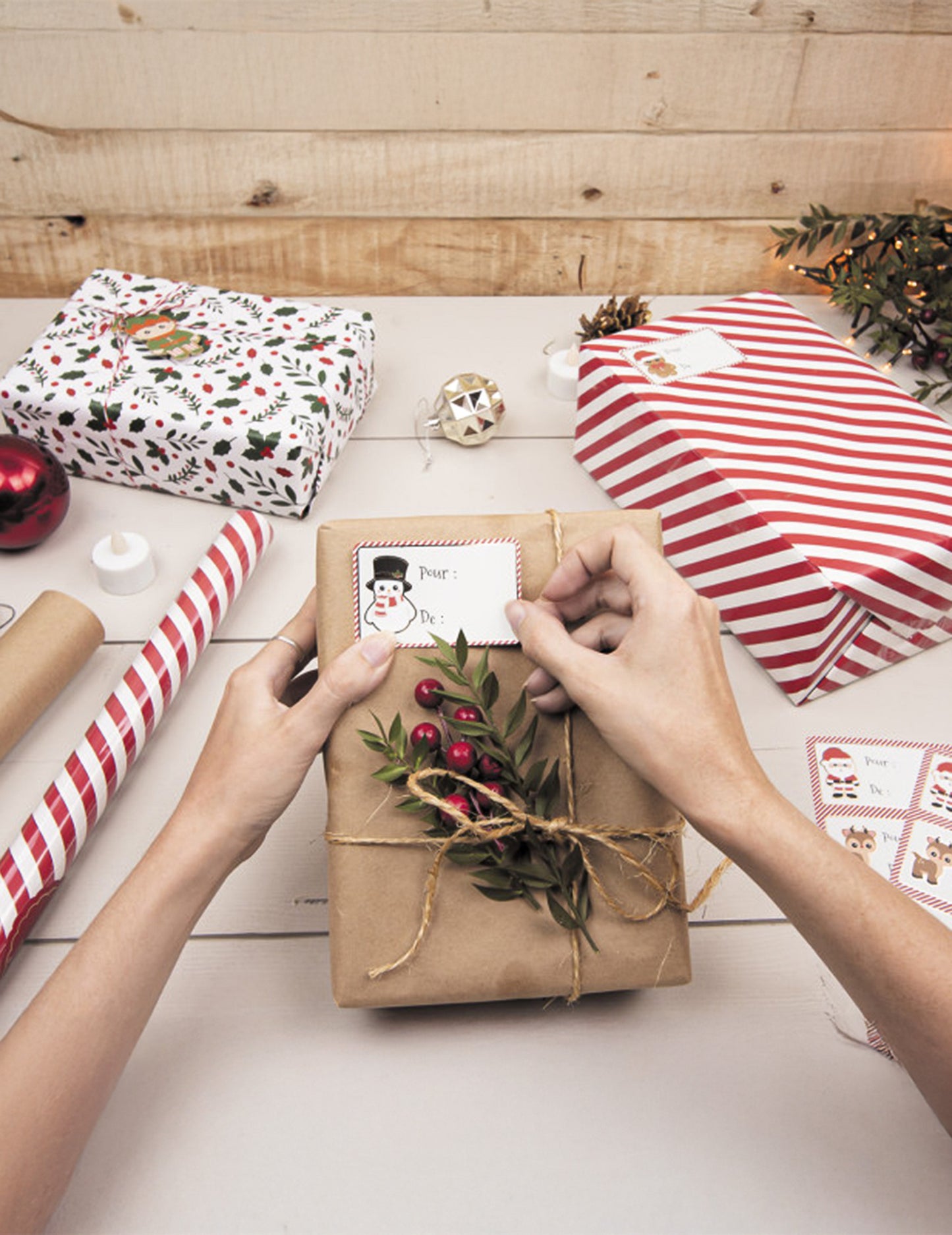 Kraft ajándékcsomagoló papír 0,7 x 2 m