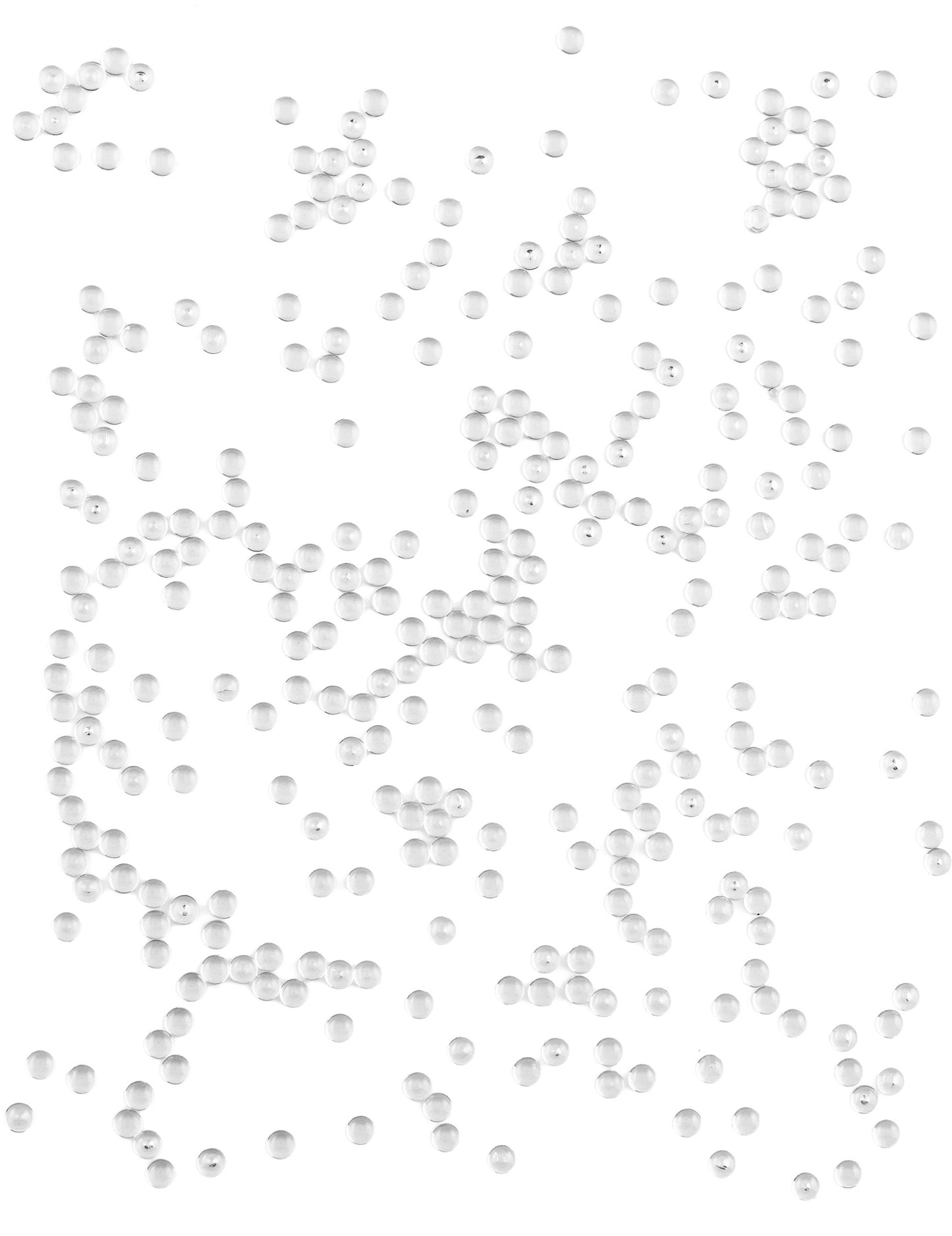 Átlátszó, esőcsepp-hatású lapos gyöngyök 80 g