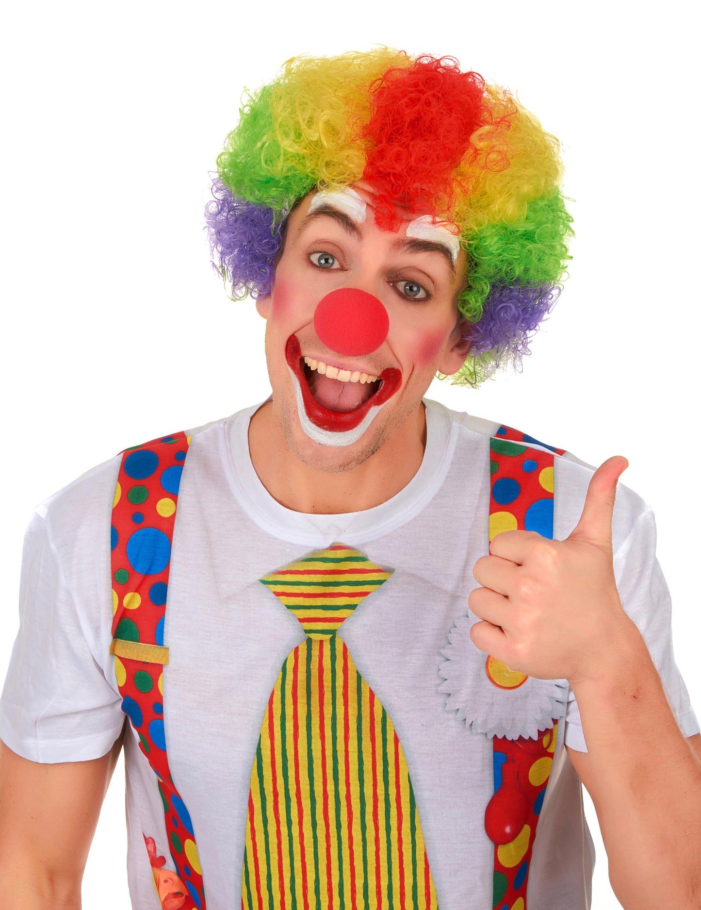 Standard felnőtt, többszínű bohóc paróka