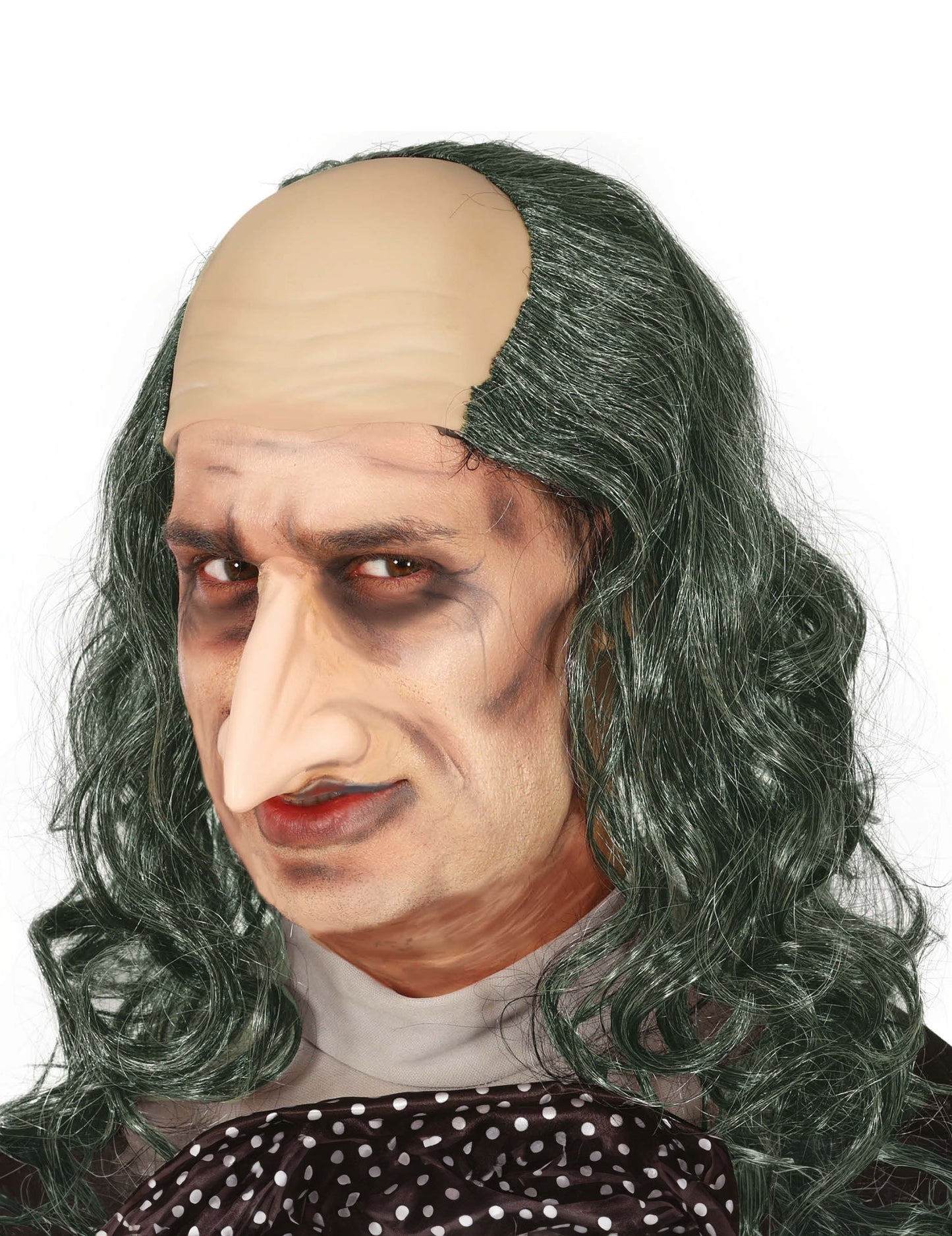 Kopasz paróka hosszú zöld felnőtt hajjal