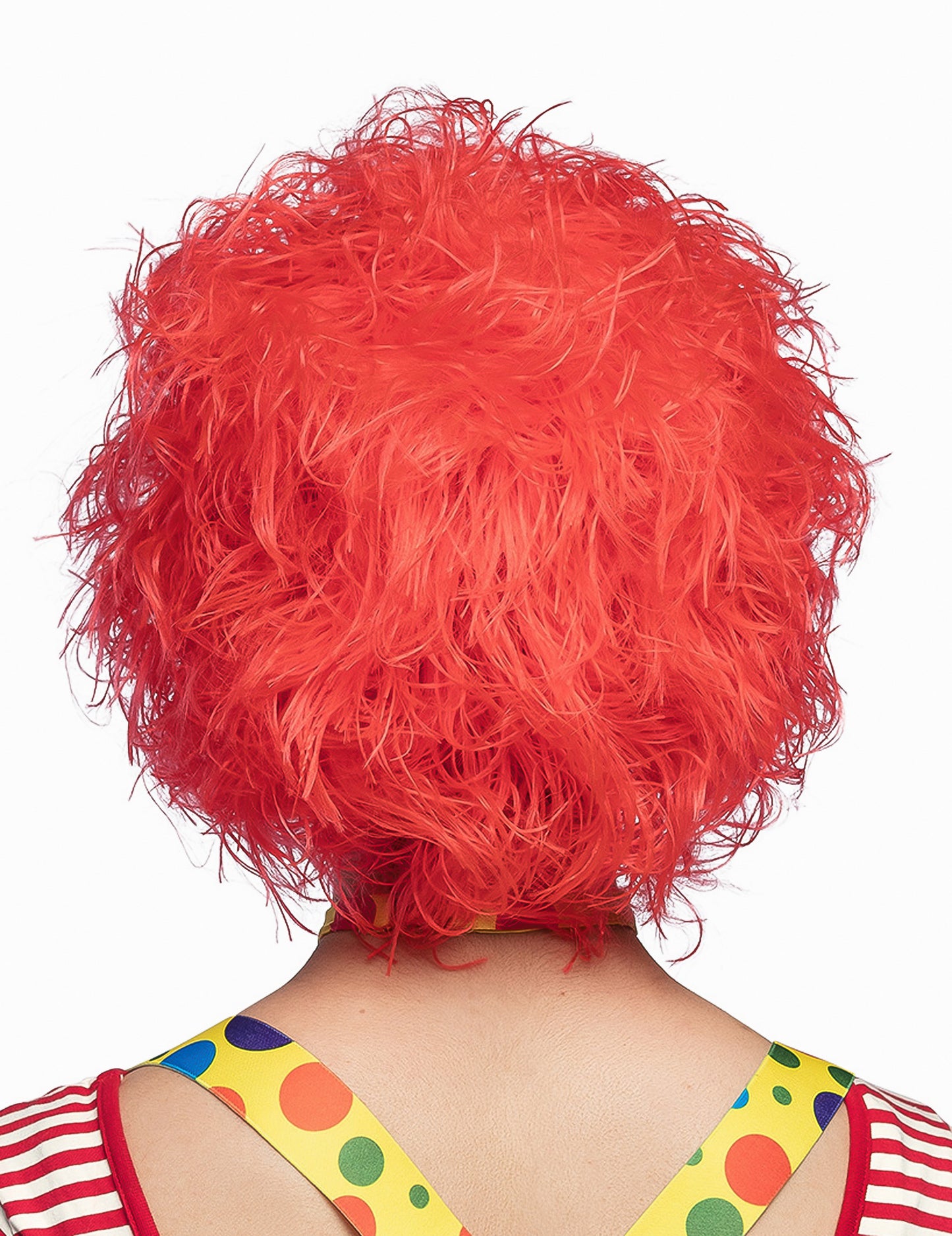 Piros színű bohóc paróka nő