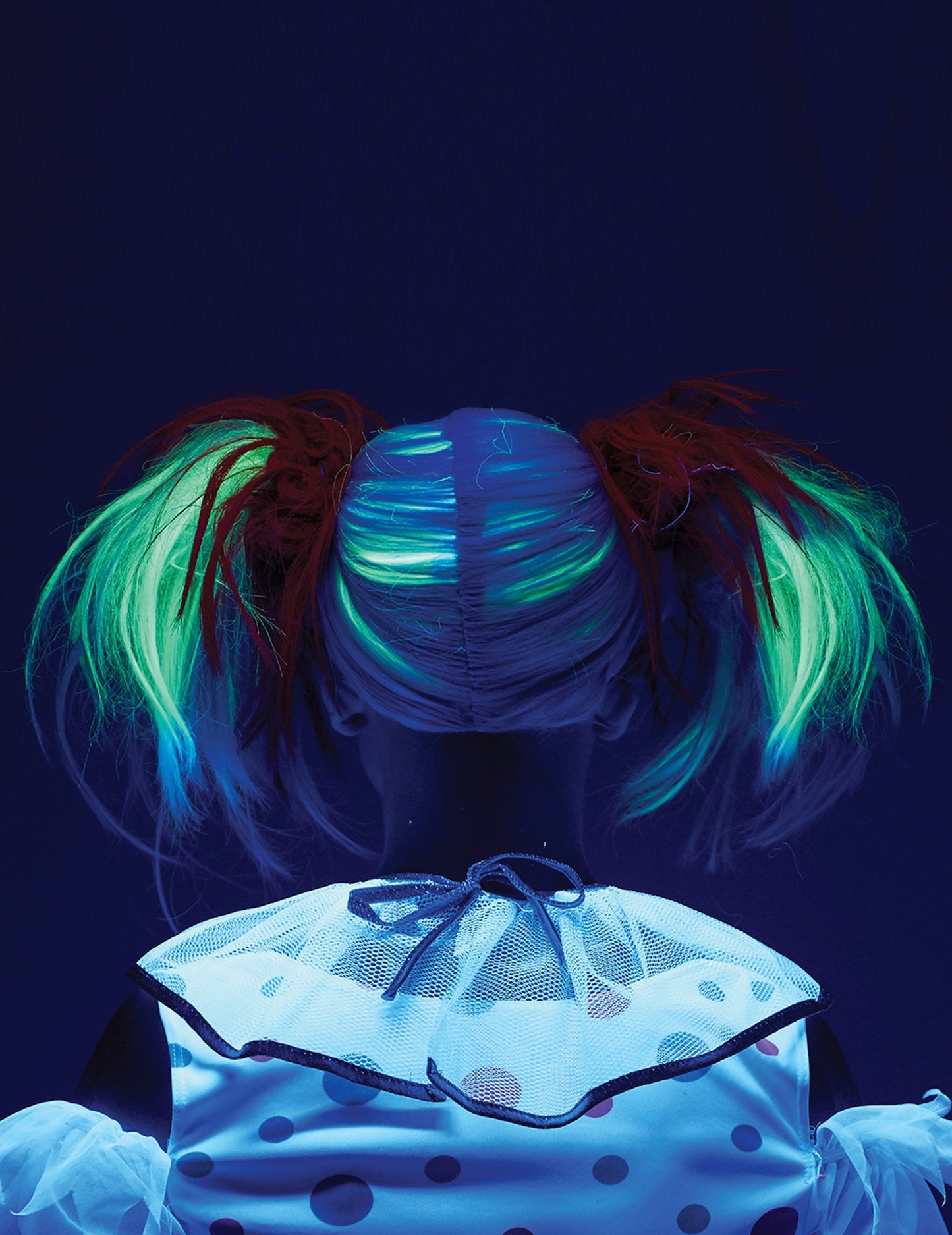 Piros és fehér paplan paróka foszforeszkáló gyermek