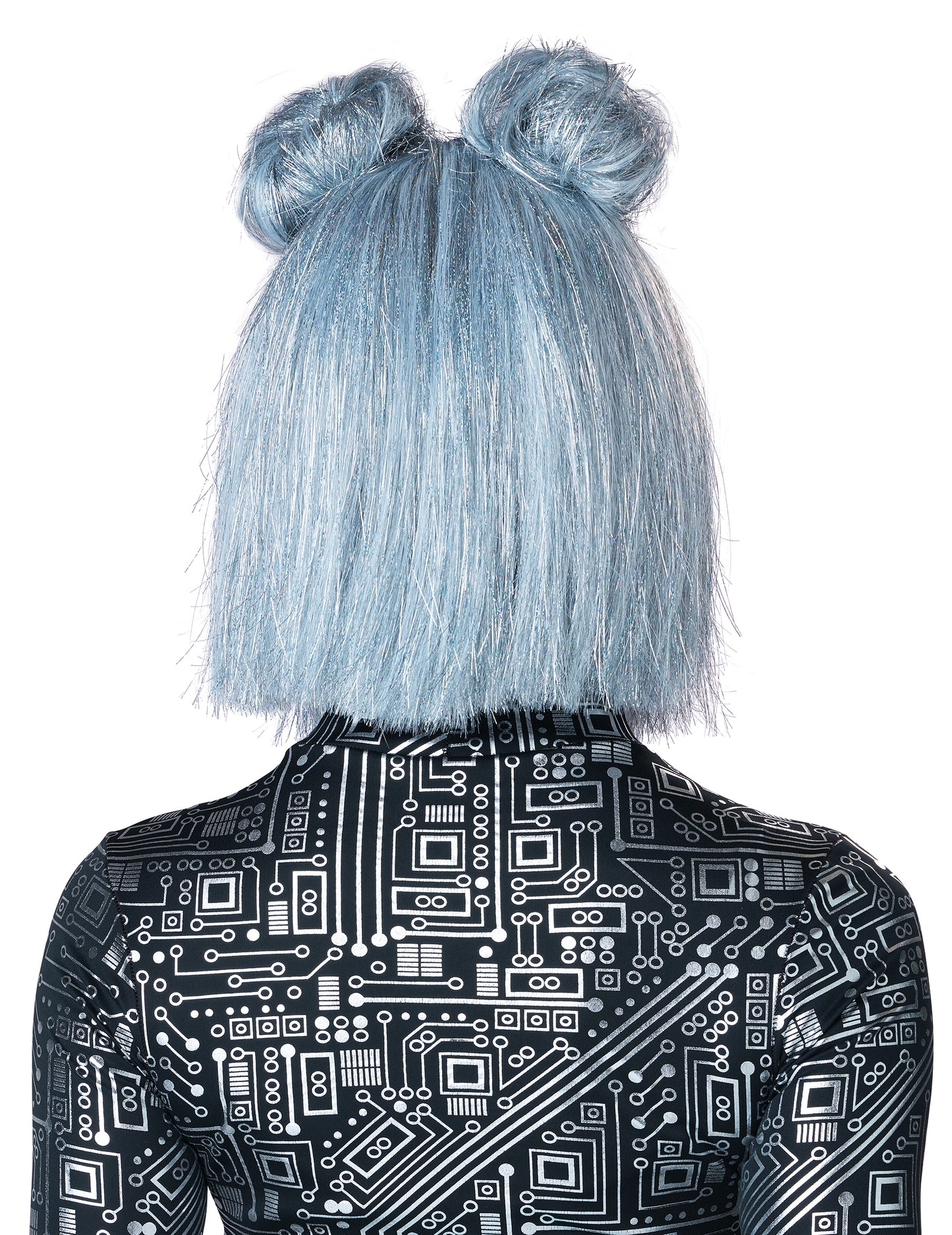 Női ezüst űr paróka