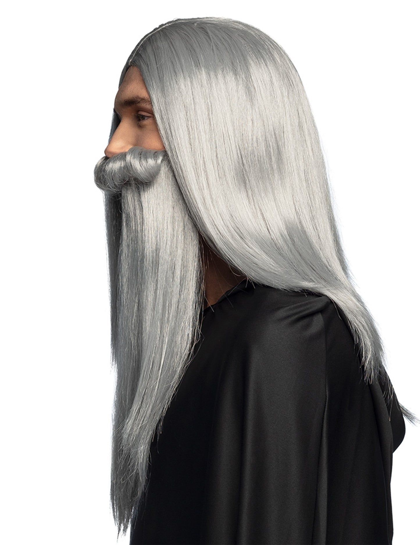 Felnőtt szürke paróka és varázsló szakálla