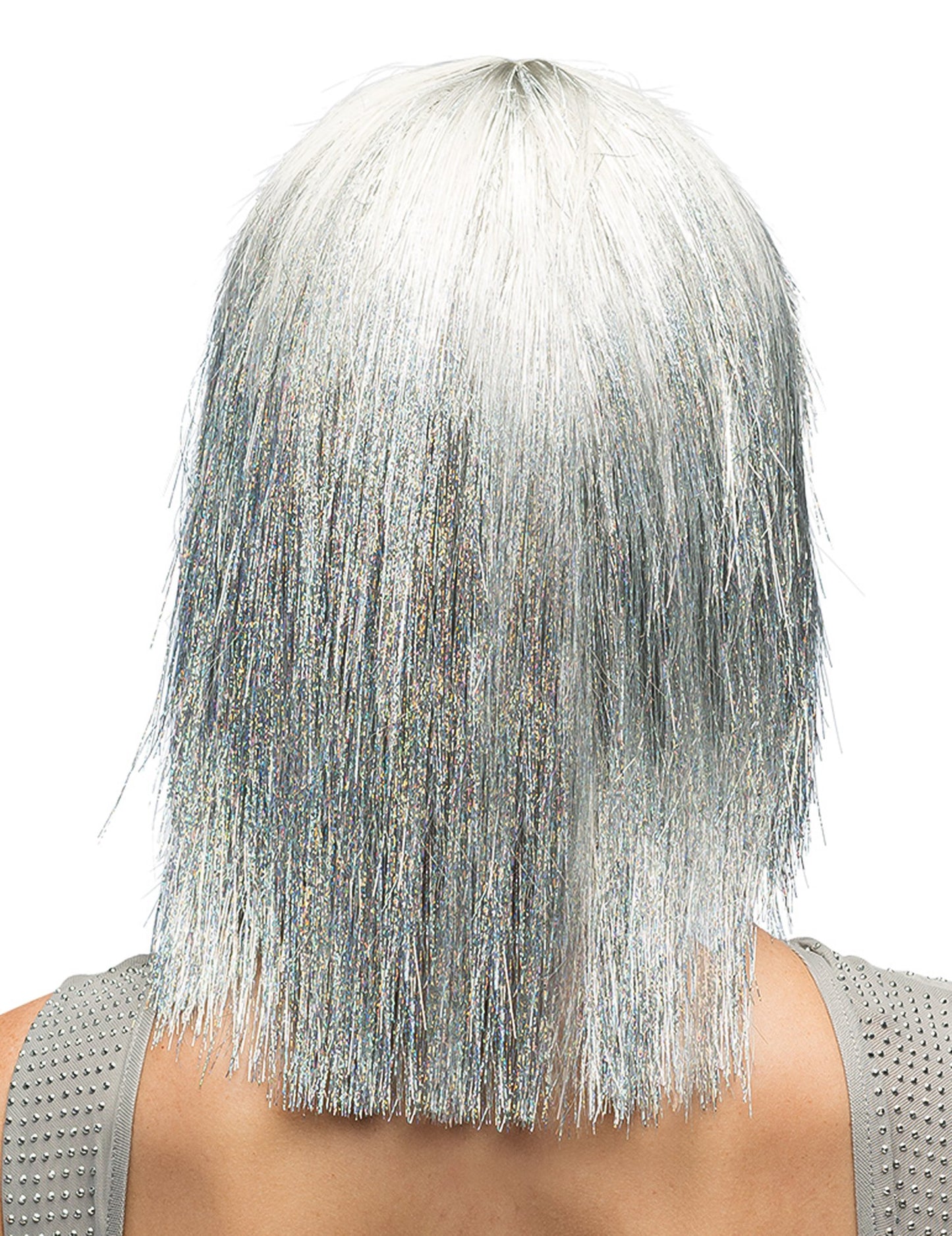 Női ezüst irizáló paróka