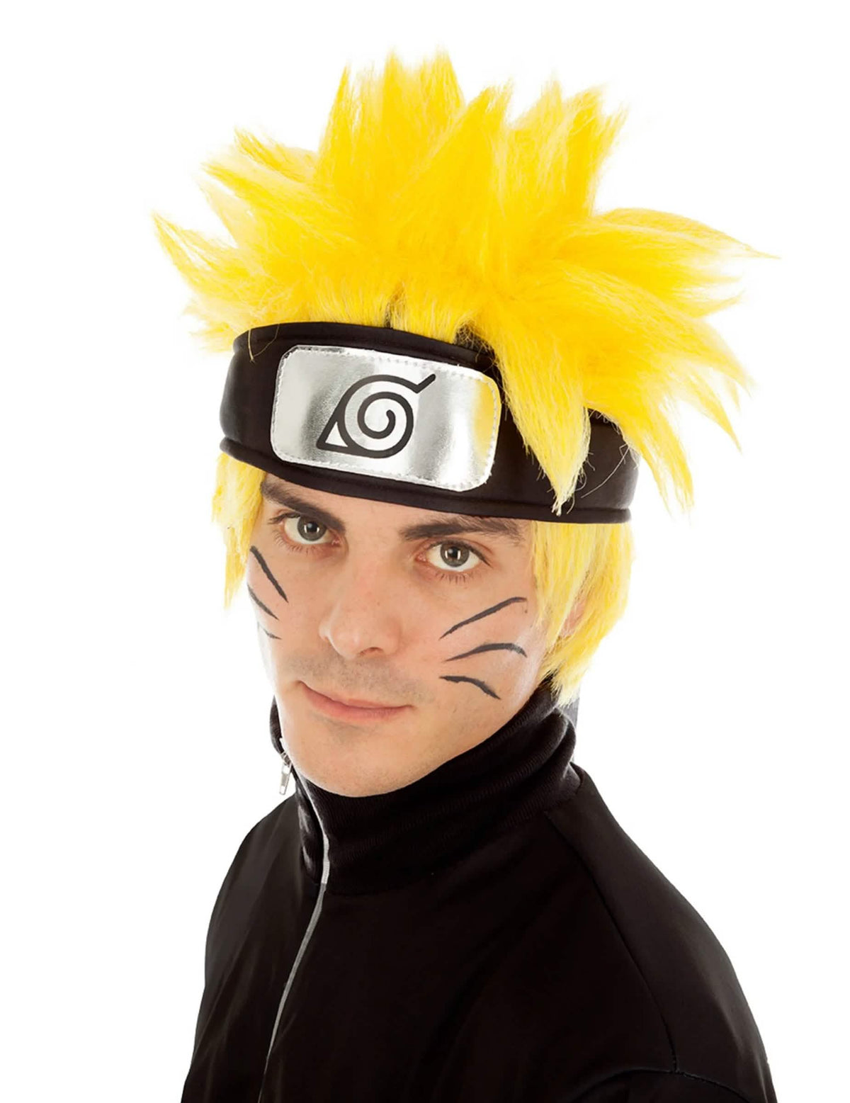 Naruto Shippuden felnőtt paróka sárga homlokpánttal