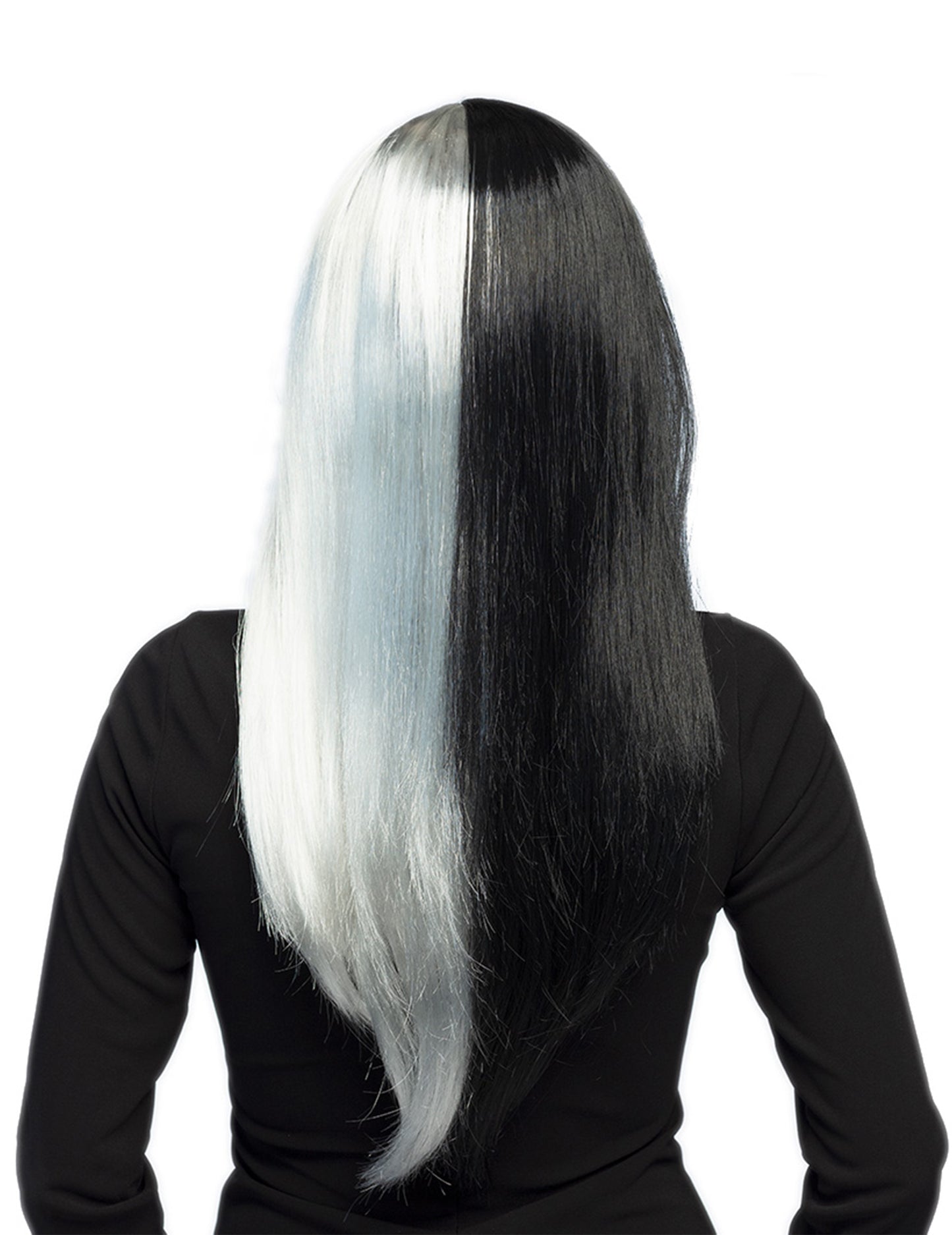 Sima fekete -fehér paróka nő