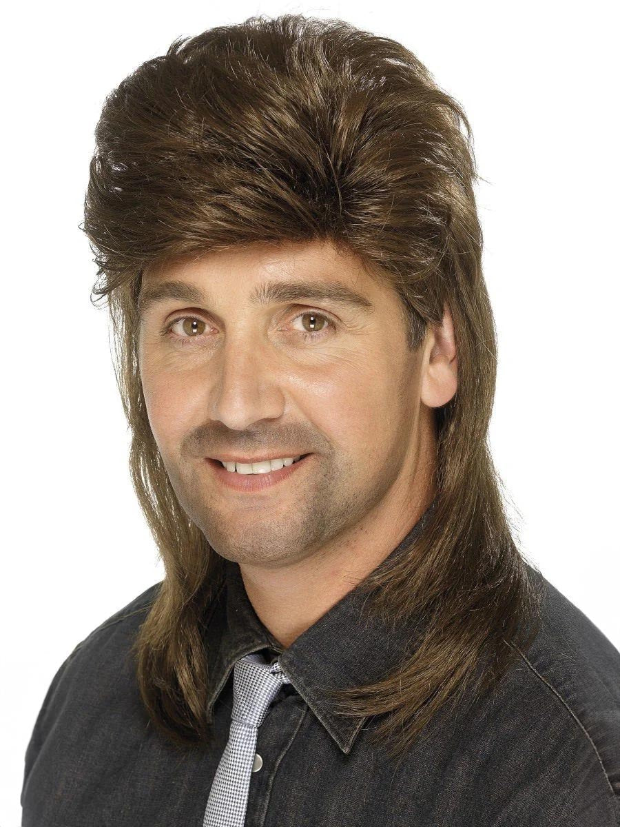 Férfi barna öszvér paróka