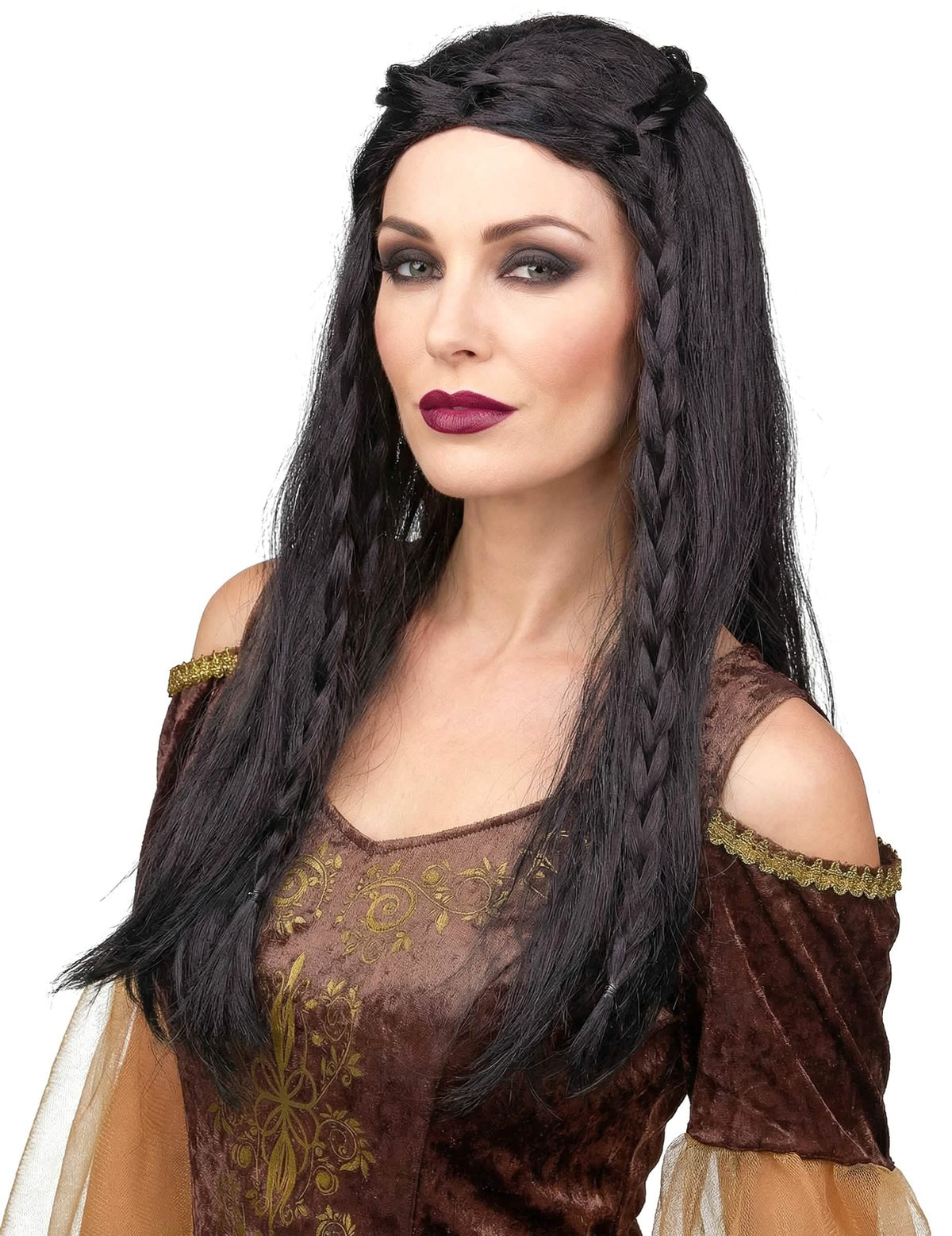 Közelkép a fonatokra a fonatos parókán