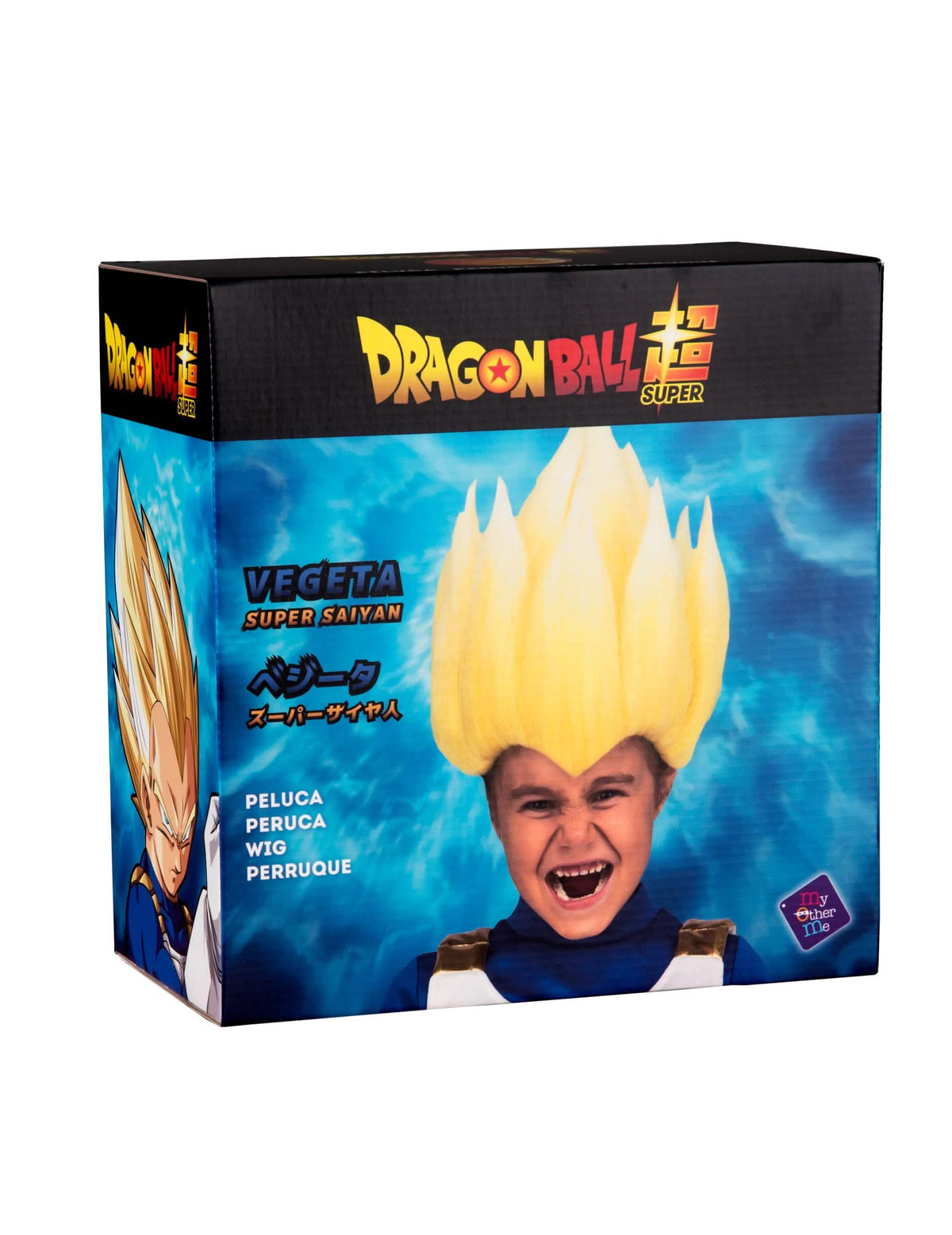 Super Saiyan Vegeta Dragon Ball gyermek paróka csomagolódoboza