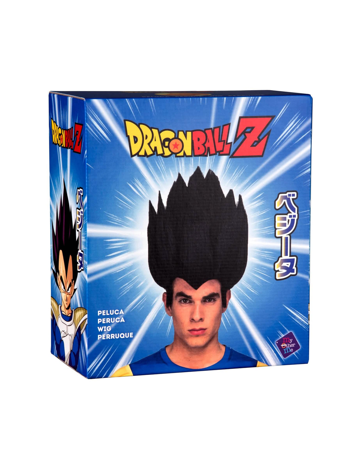 Vegeta Dragon Ball felnőtt paróka csomagolódoboza