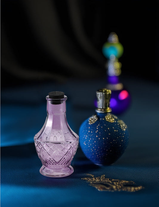 Fiole en verre violette 11,5 cm