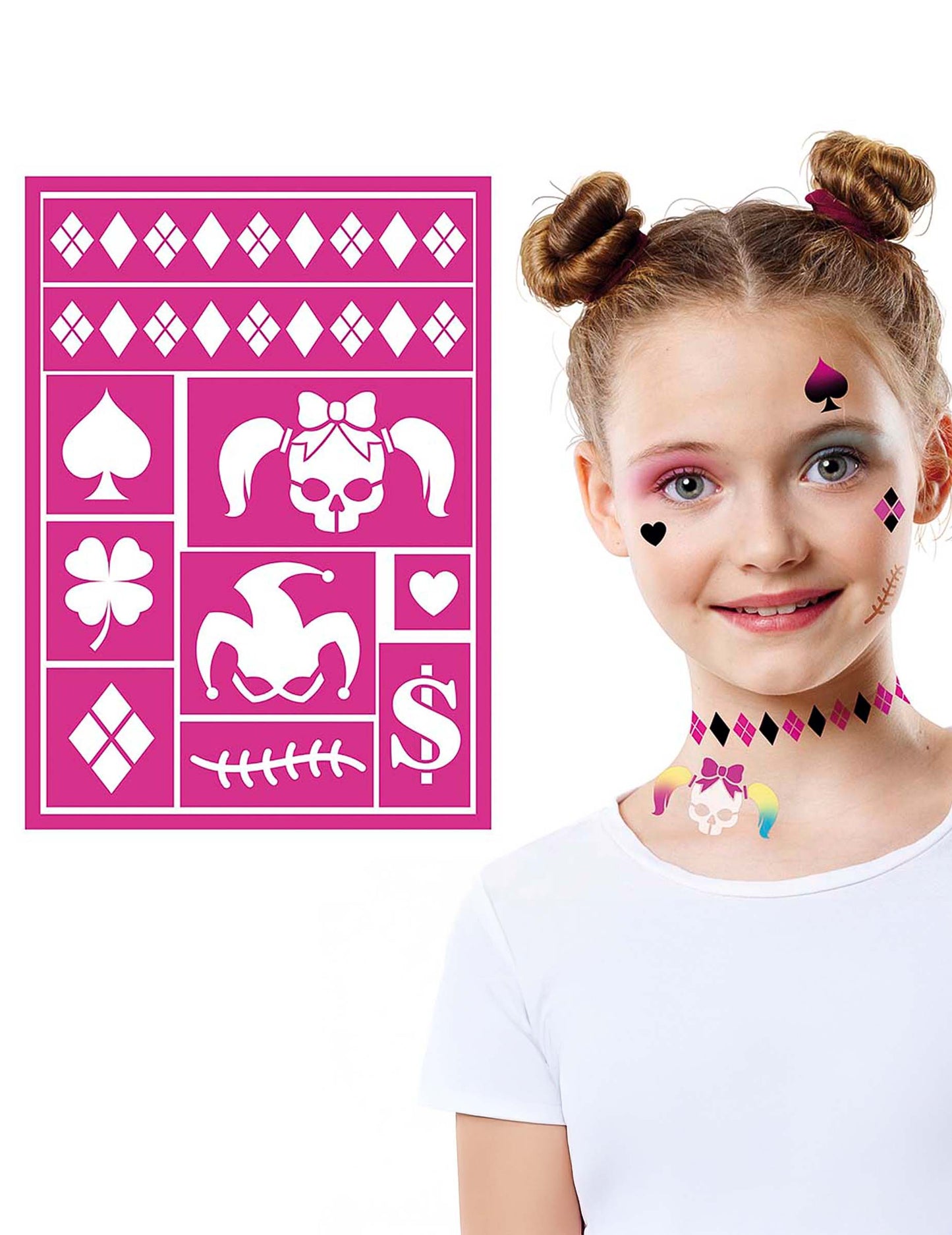 Maleficent Arlequin smink sablon