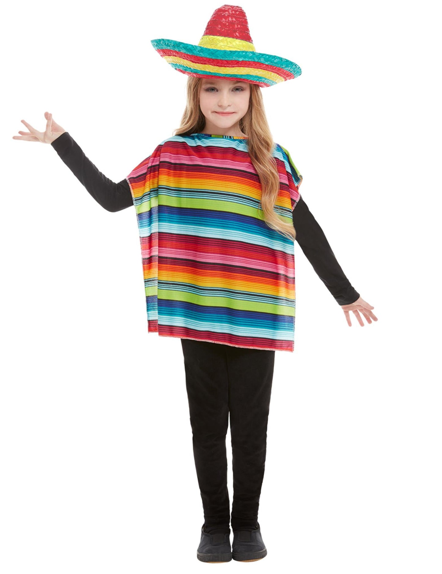 Mexikói gyermek Poncho és Sombrero
