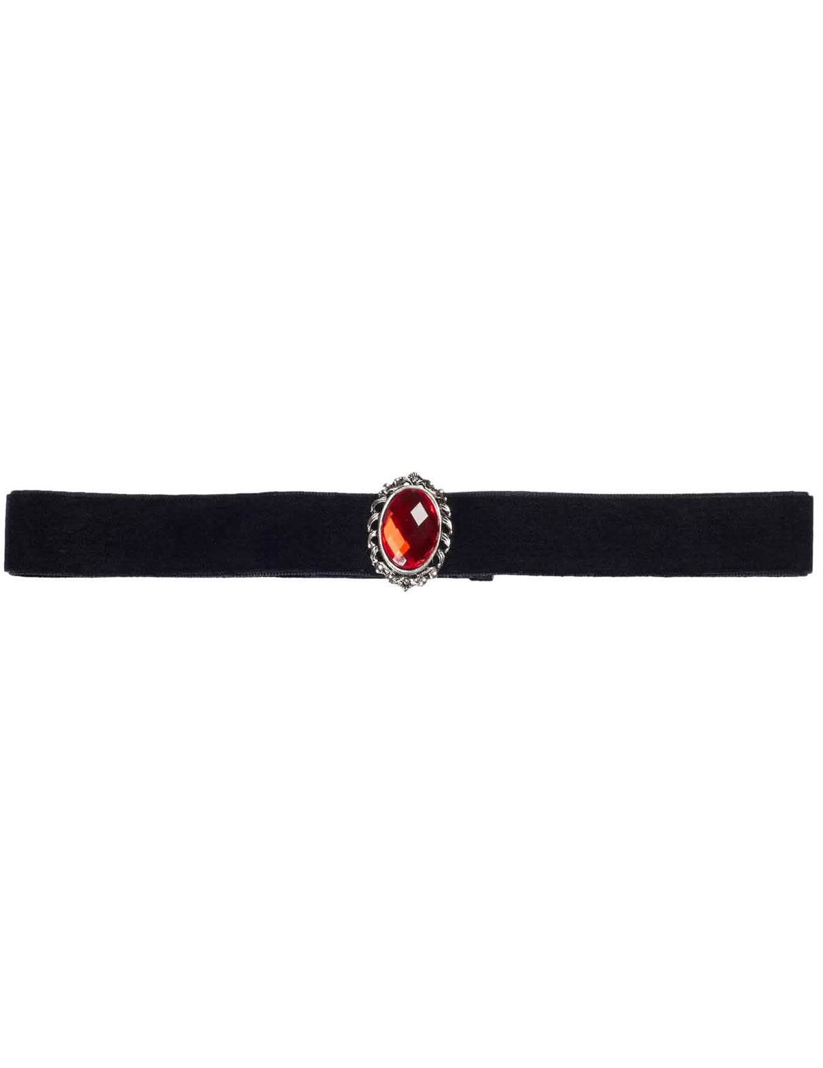 Halloween choker felnőtt fekete piros gyémánttal