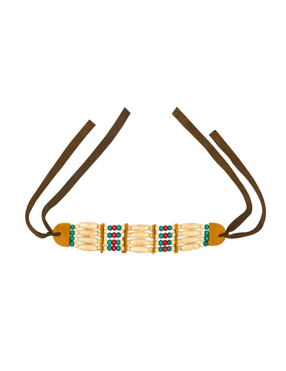 Vue à plat du ras de cou indien pour femme