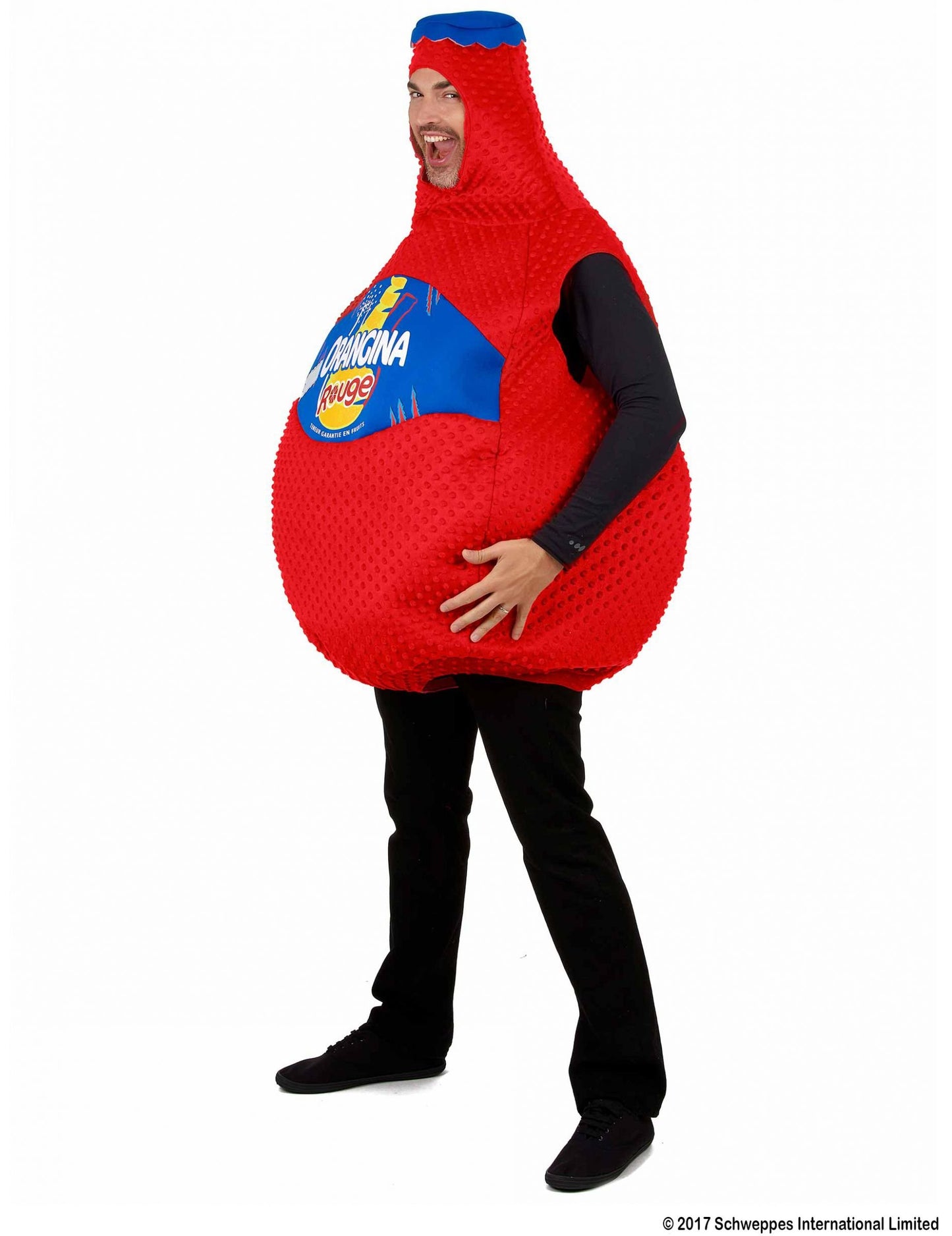 Piros orangina palack jelmez