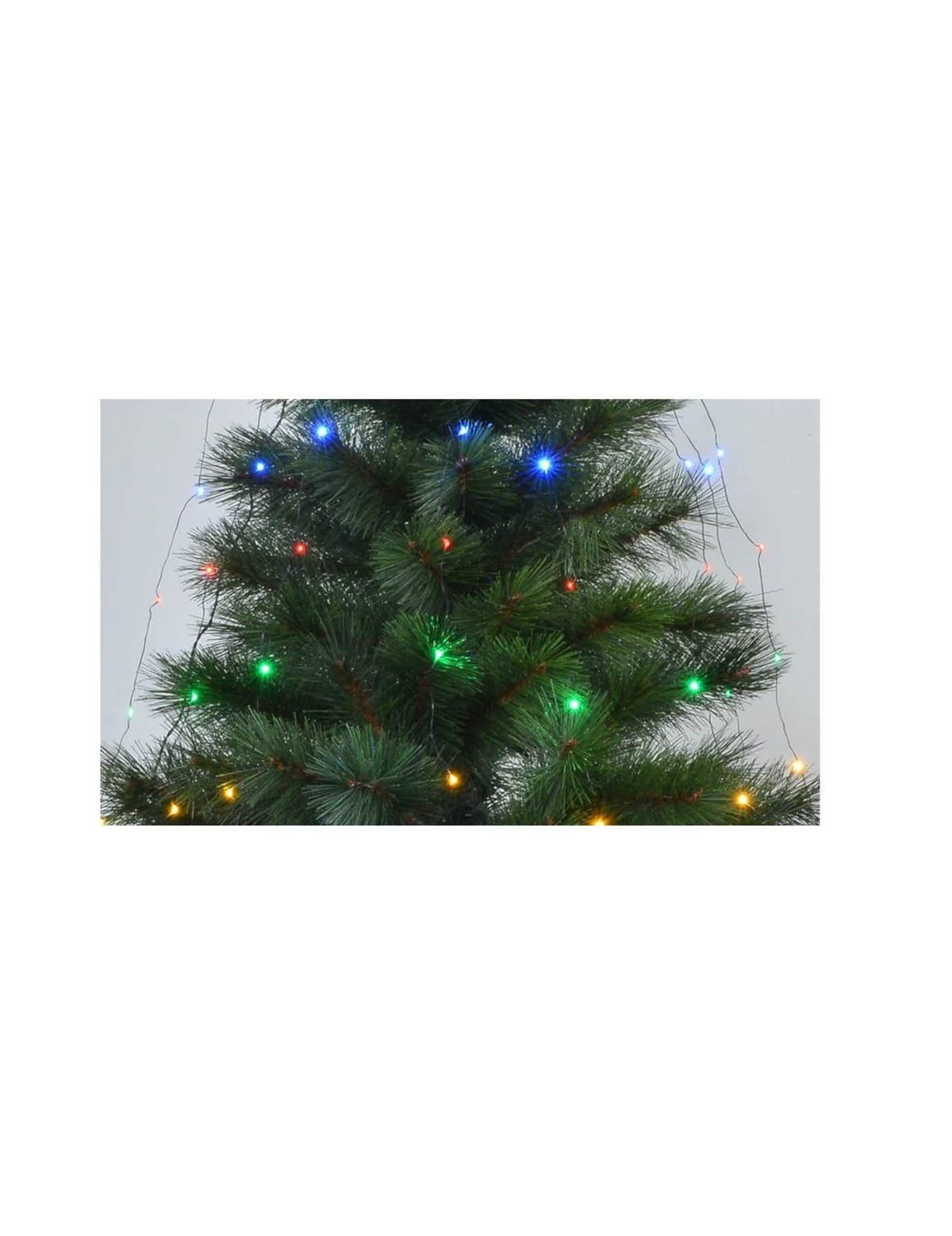 Sokszínű fényfüggöny karácsonyfához 240 LED cseppel