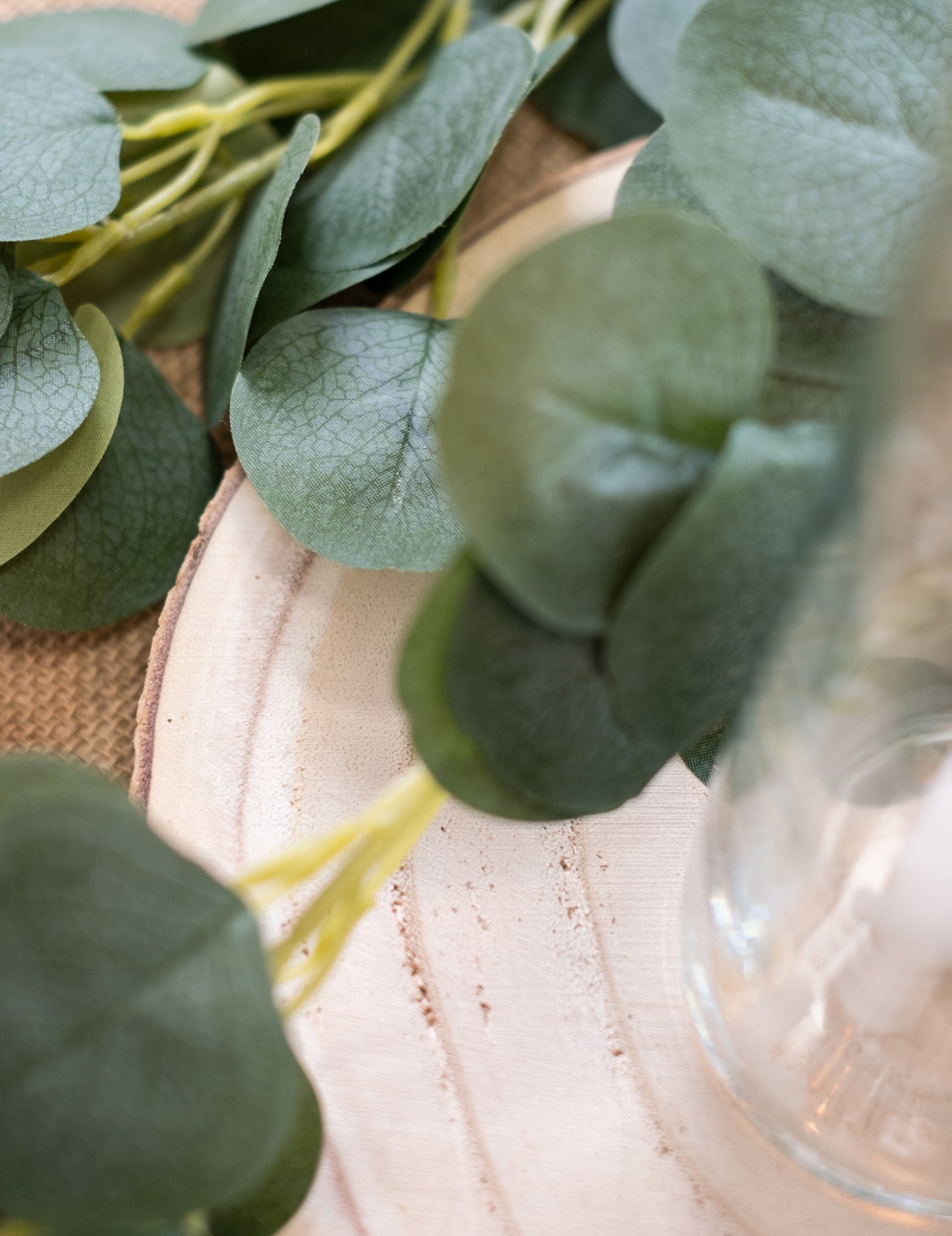 Természetes fa rönk 17-től 23-ig cm asztaldíszhez