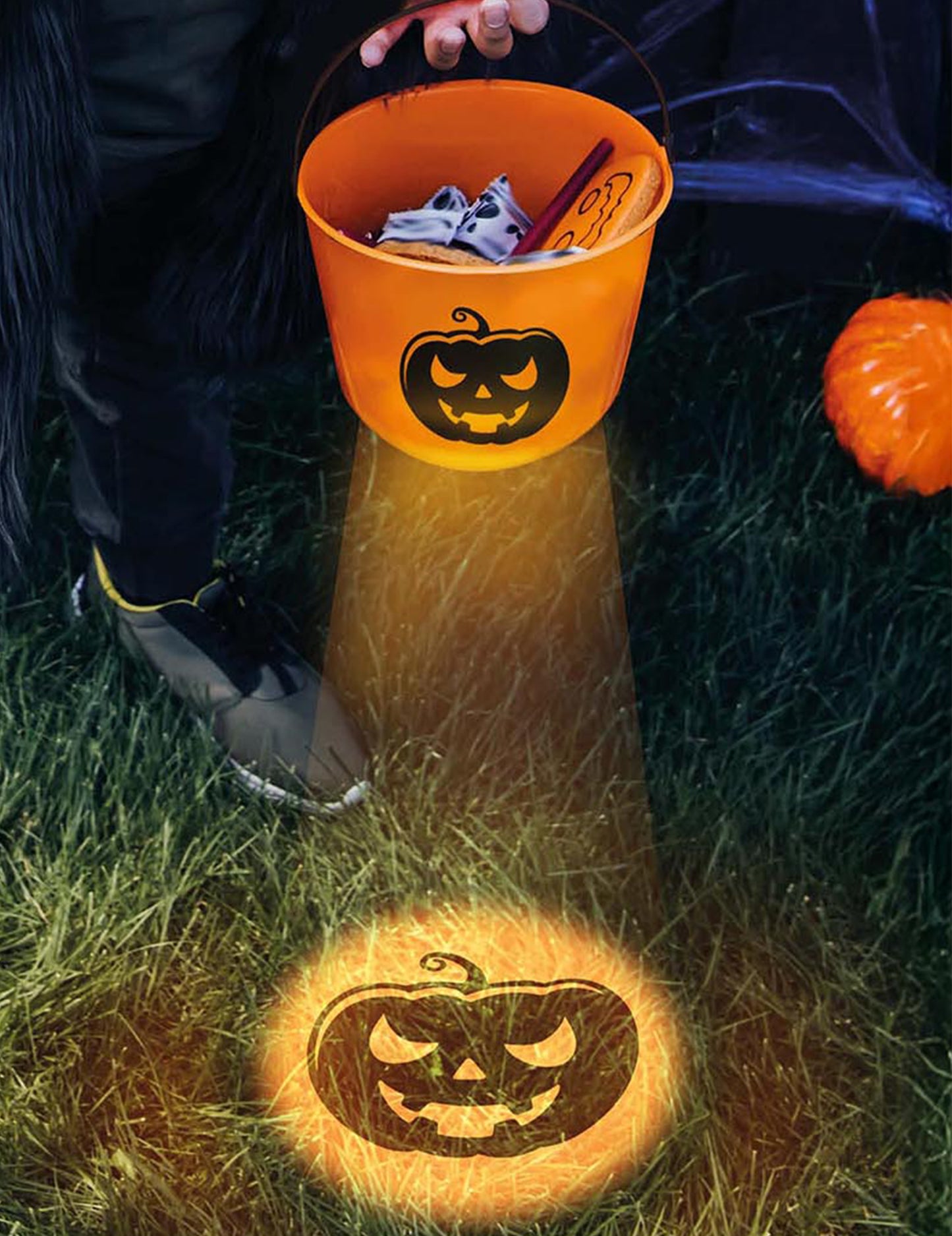 Narancssárga tök fényvödör vödör