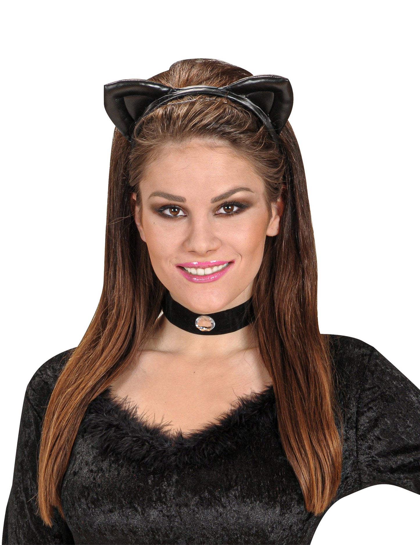 Felnőtt fekete chat fülek fejpánt