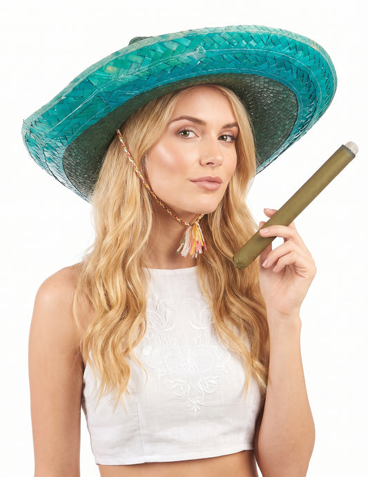 Mexikói sombrero zöld felnőtt