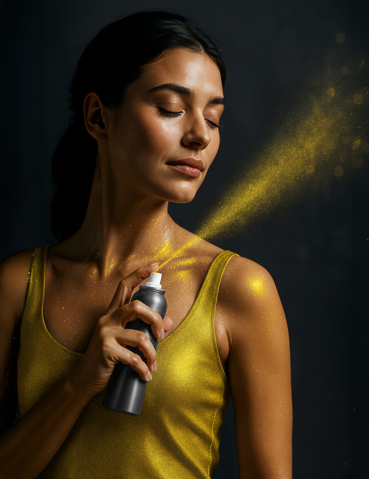 Sárga test csillogó spray 75 ml