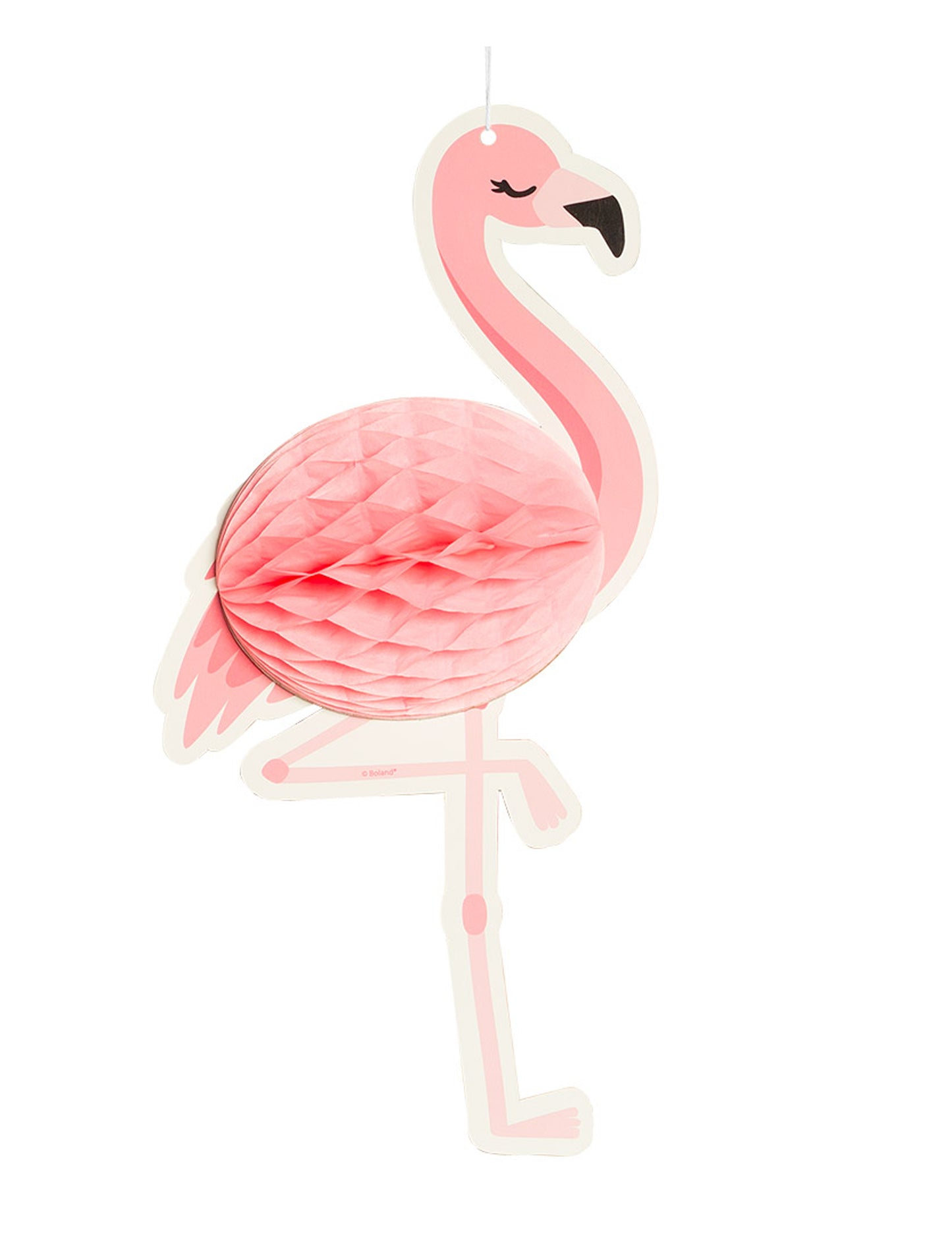 Méhsejtes flamingó függőlámpa 27 x 14 cm papírdíszítés
