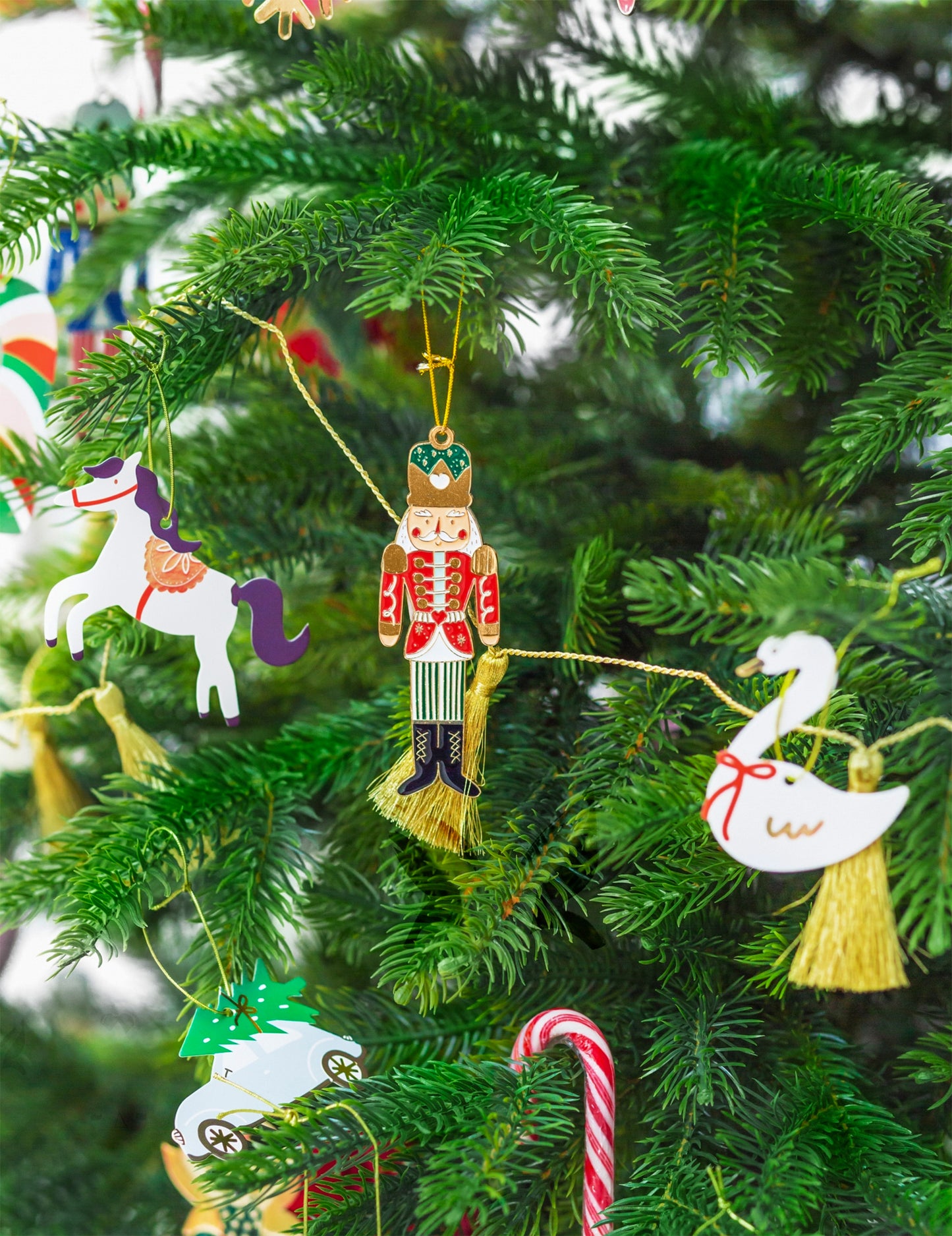 Karácsonyi diótörő fém függődísz 10 x 3 cm hagyományos katona