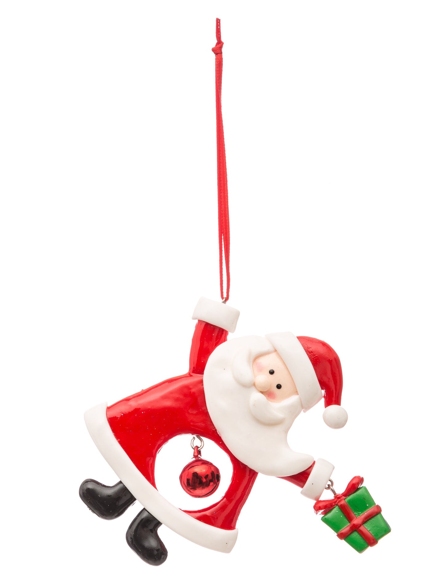 Mikulás függő dekoráció csengővel 10 cm véletlenszerű minta karácsonyfára