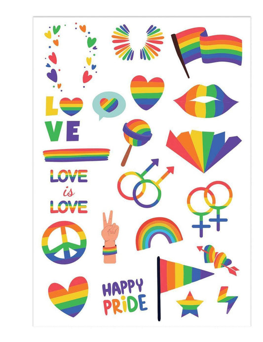 Planche de motifs variés du Tatouages arc en ciel