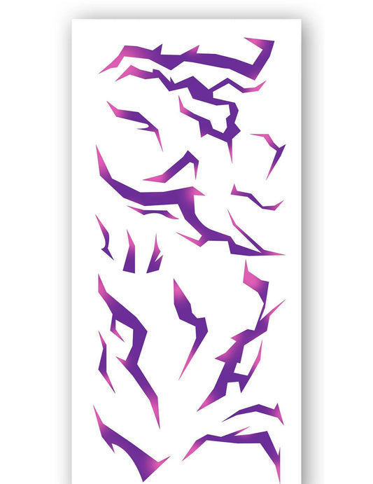 Détail des différents motifs de la planche de tatouages marques de démon