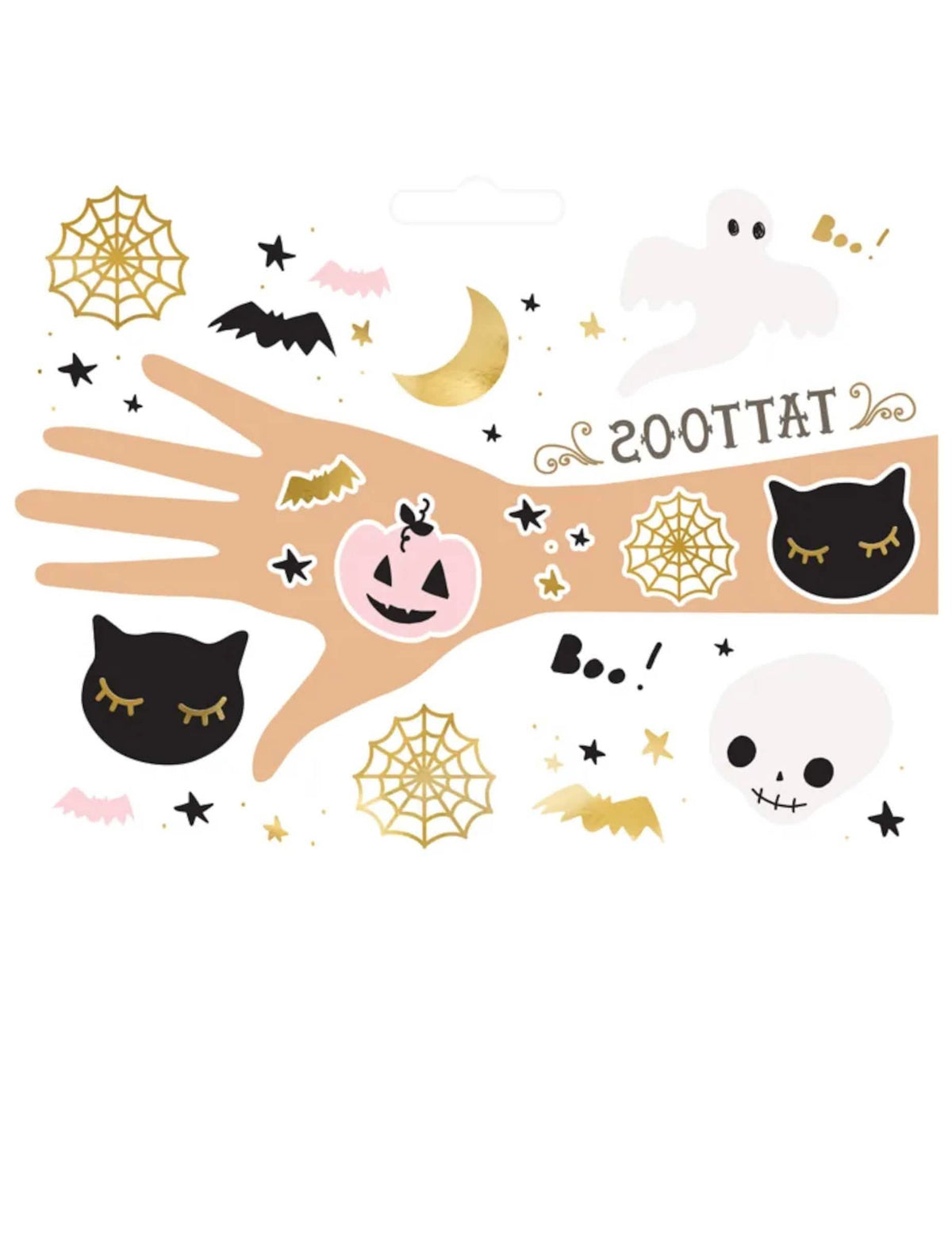 Mise en situation sur le bras du tatouages temporaires Halloween pour enfant