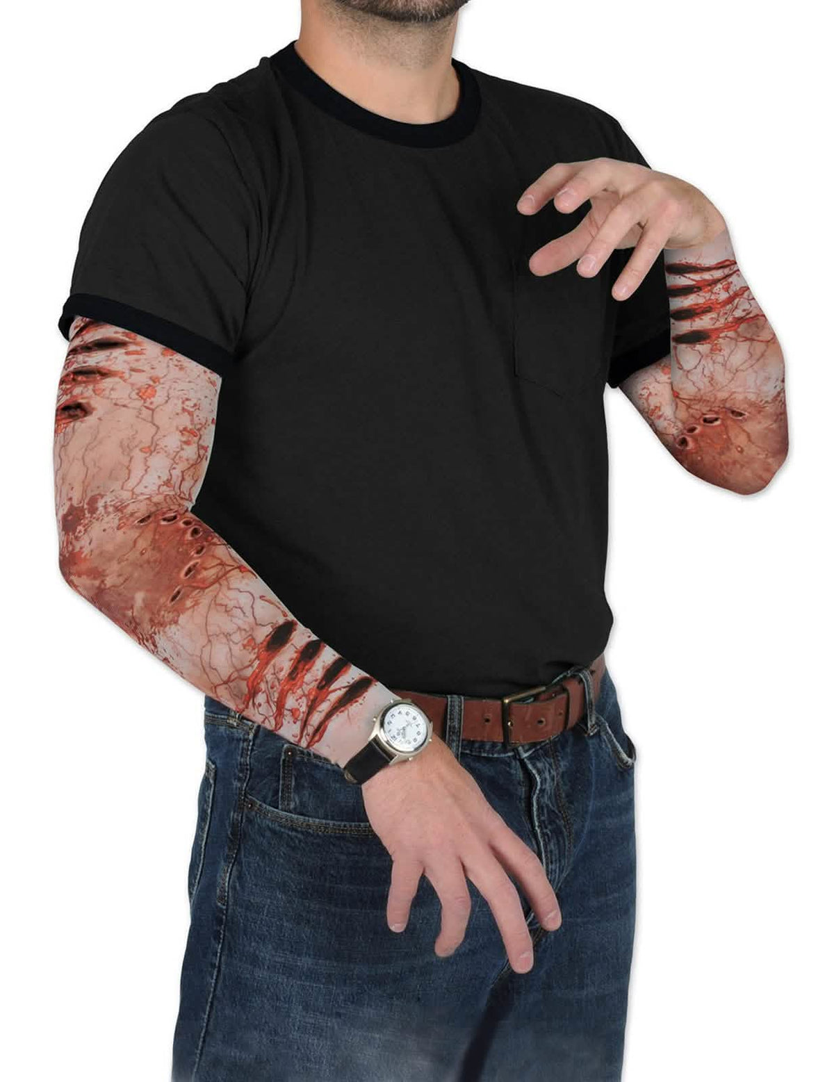 Zombis felnőtt véres álbántalmakkal ellátott ujjak