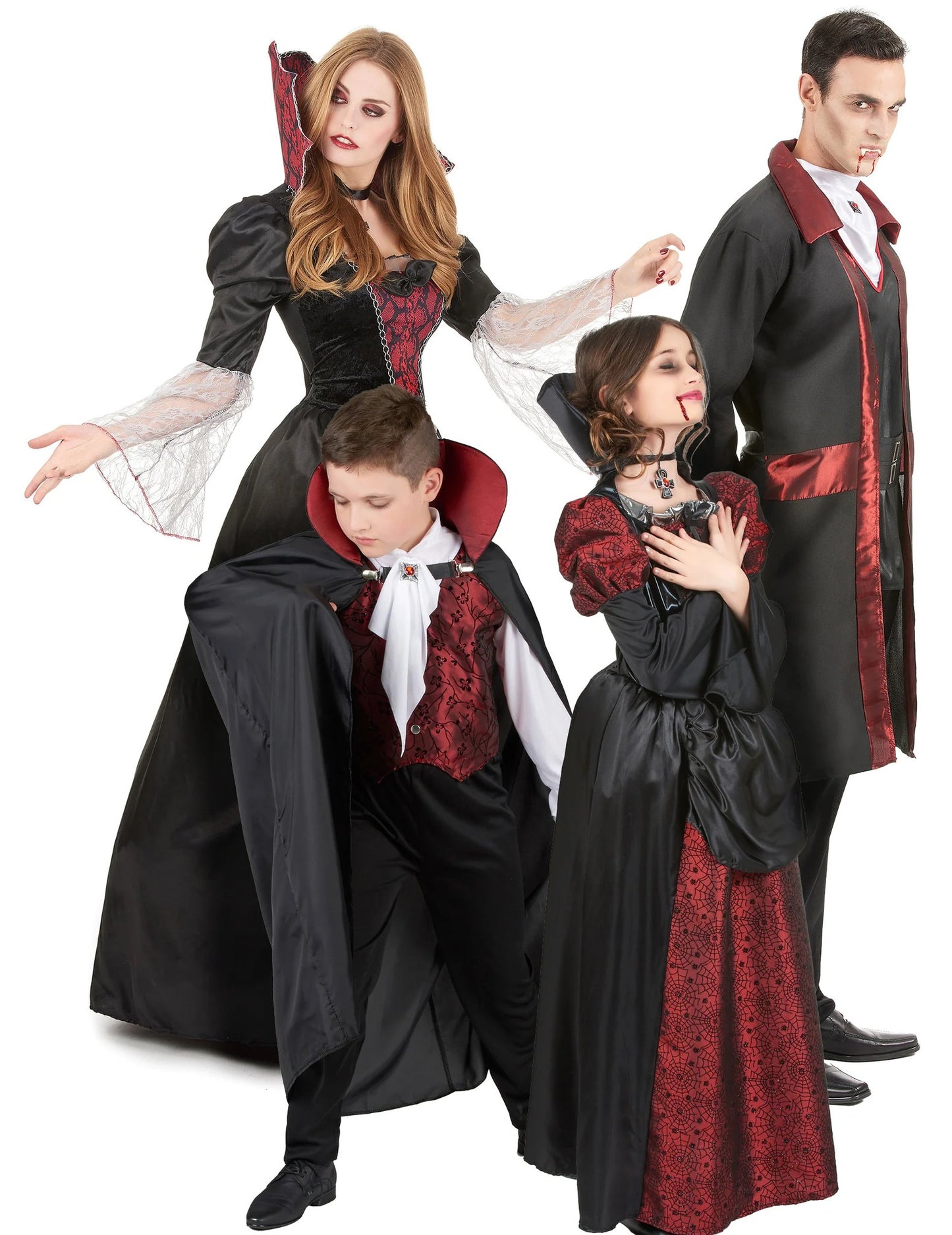 Barokk vámpír családi jelmez Halloweenre