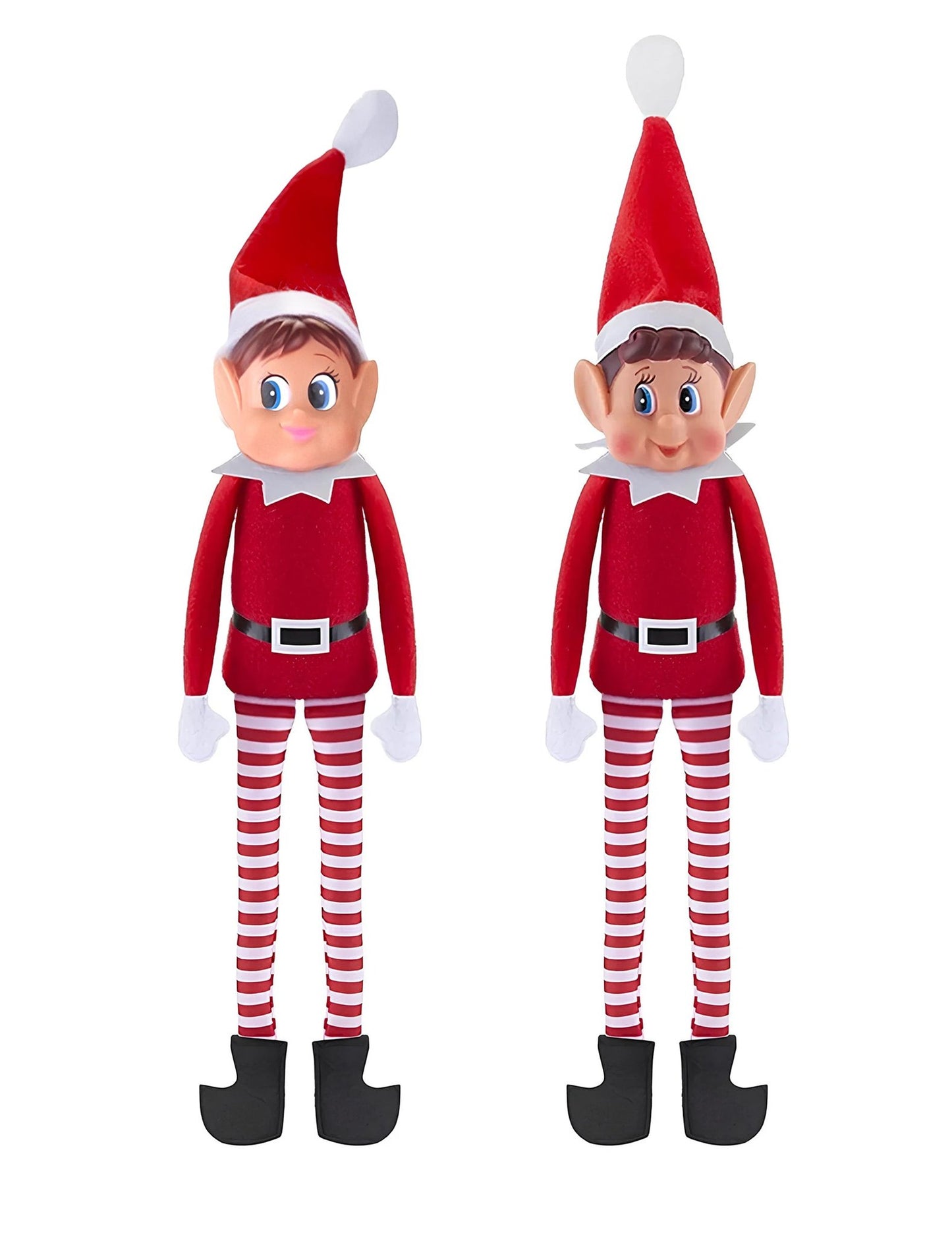 Duo lutins farceurs de Noël Elvie et Elfie