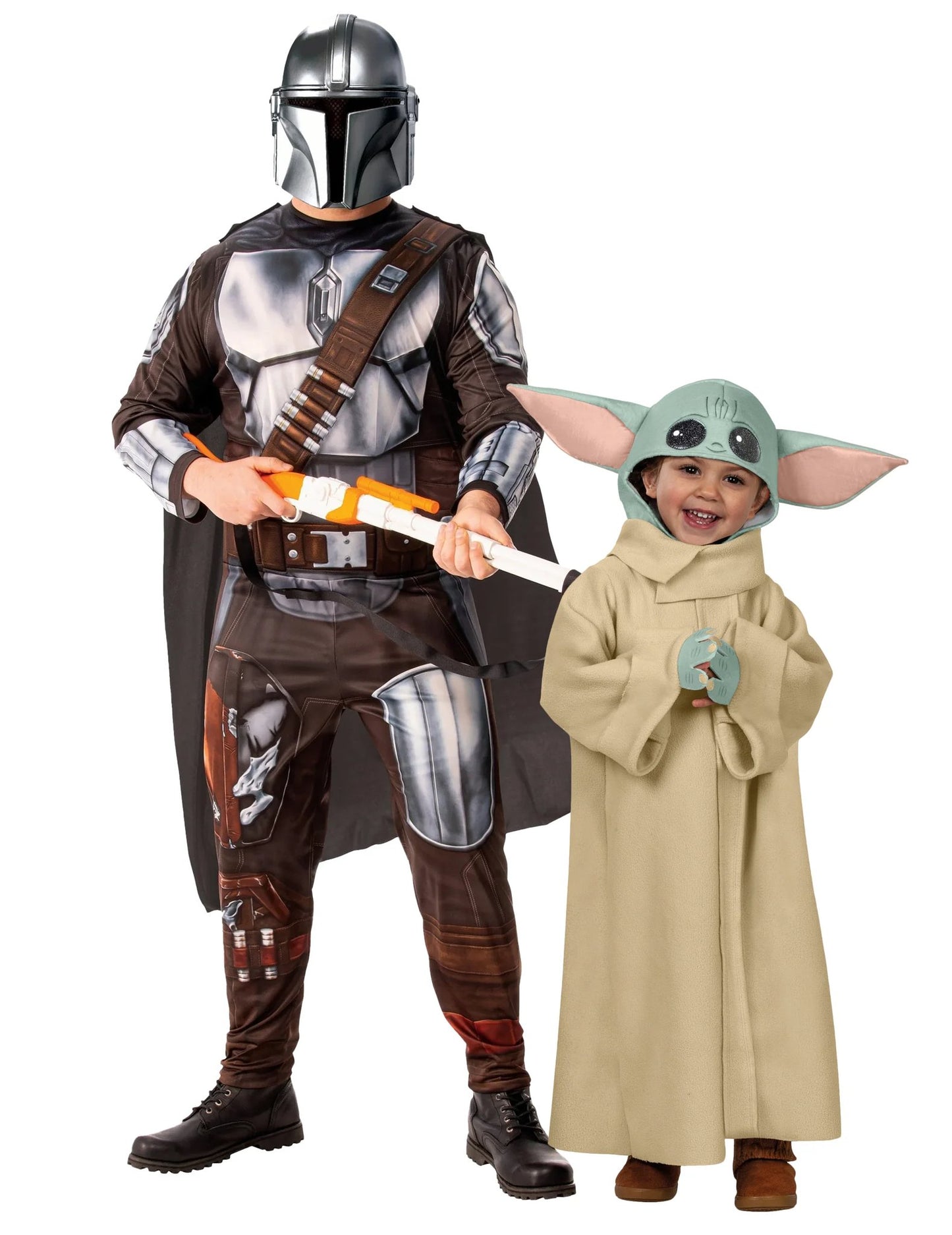 Mandalorian és Baby Yoda apa és fia páros jelmez
