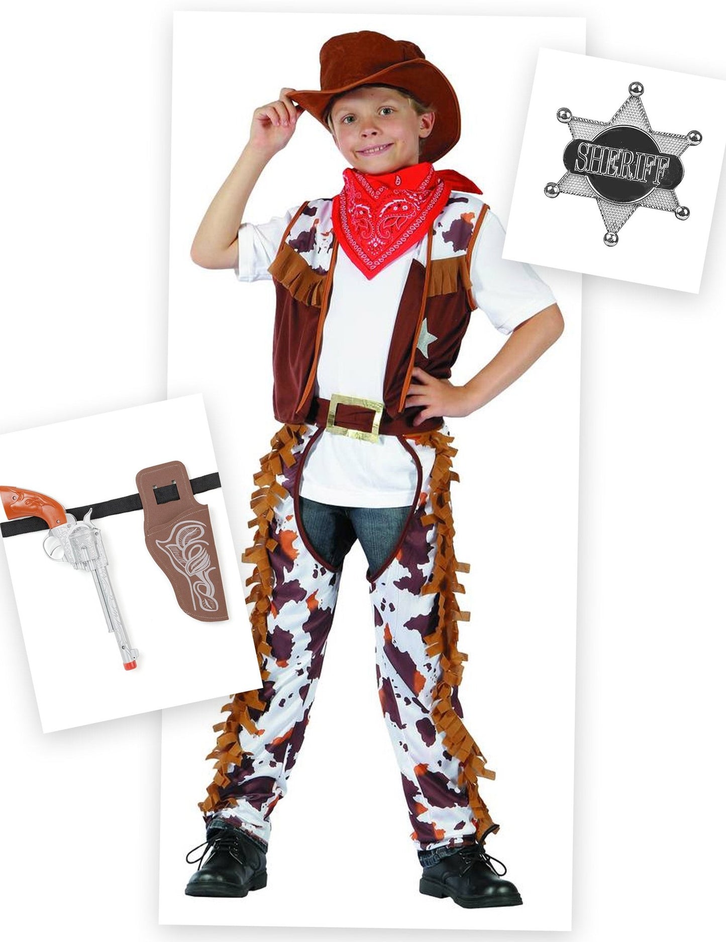 Cowboy jelmez fiúknak kiegészítőkkel