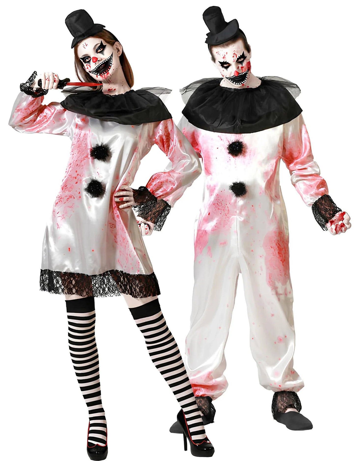 Gyilkos Pierrot párjelmez felnőtteknek Halloweenre