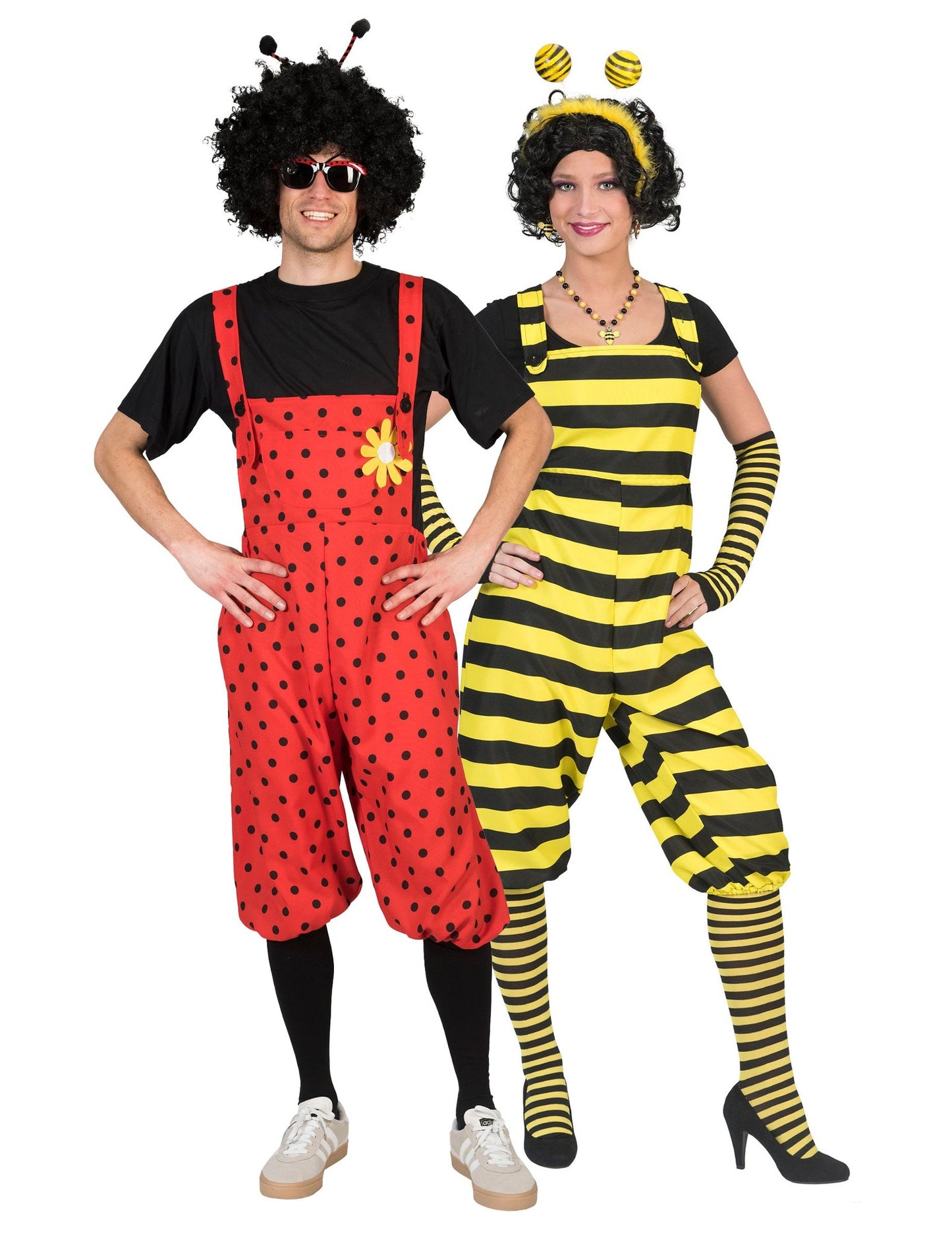 Déguisement de couple coccinelle et abeille adulte