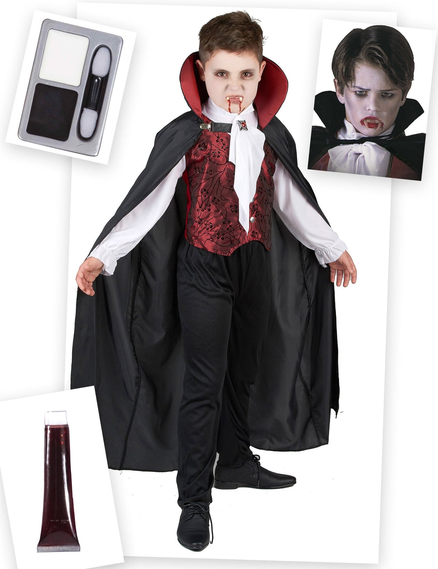 Halloween-i vámpír jelmezcsomag fiúknak