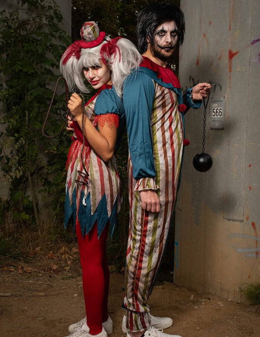 Színes bohóc párjelmez Halloweenre