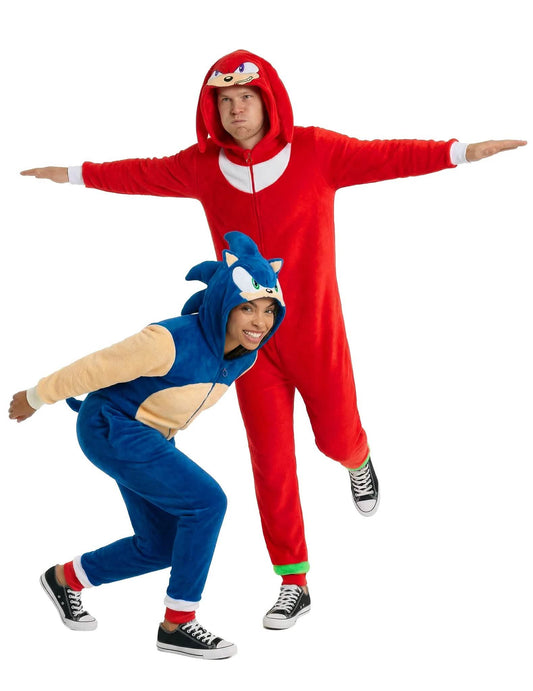 Sonic és Knuckles™ páros farsangi jelmez overál felnőtteknek
