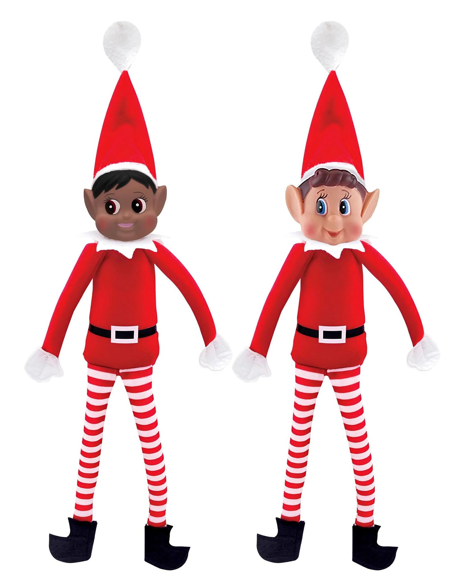 Duo lutins farceurs de Noël Elfie et Clochette