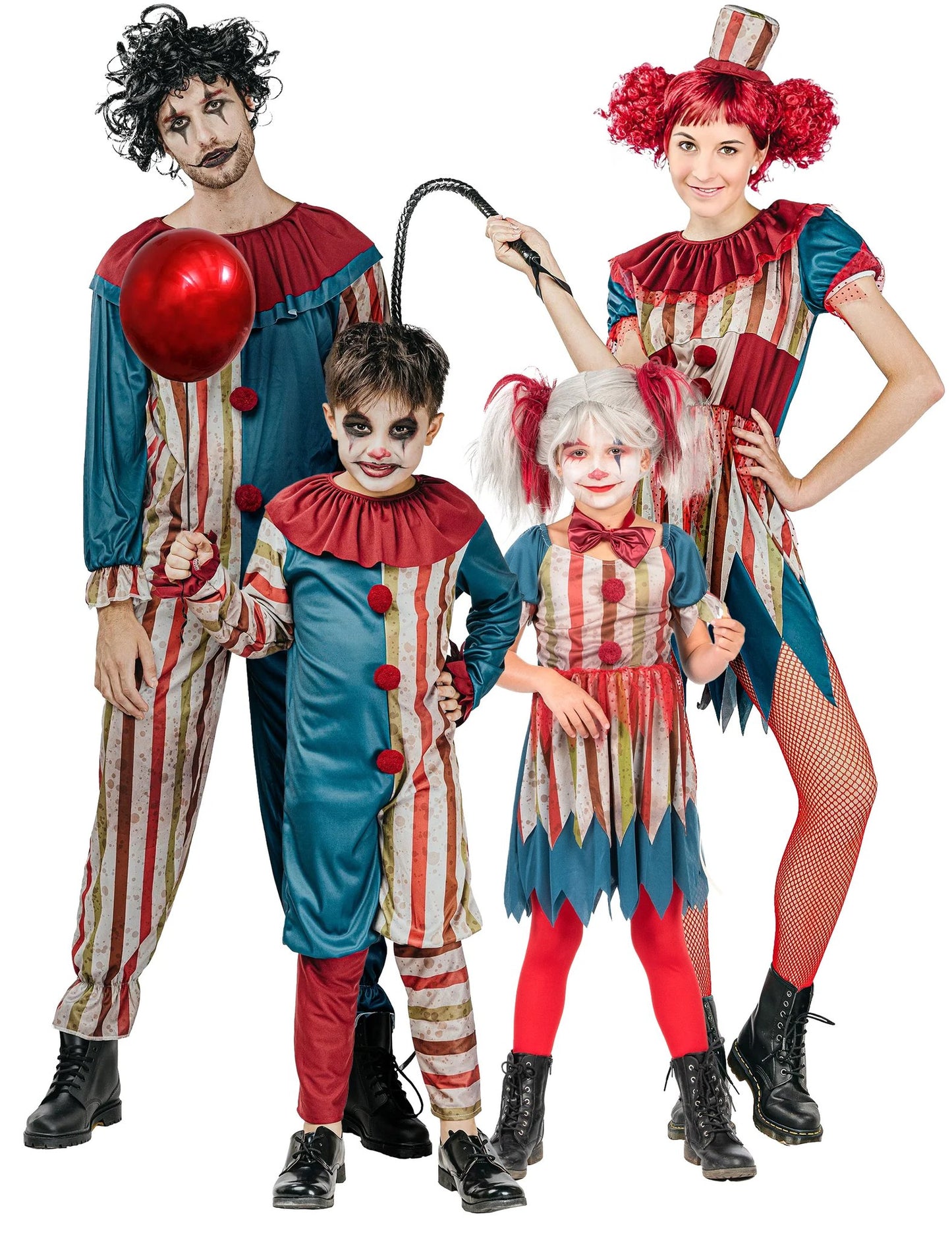 Családi gyilkos bohóc jelmez Halloweenre